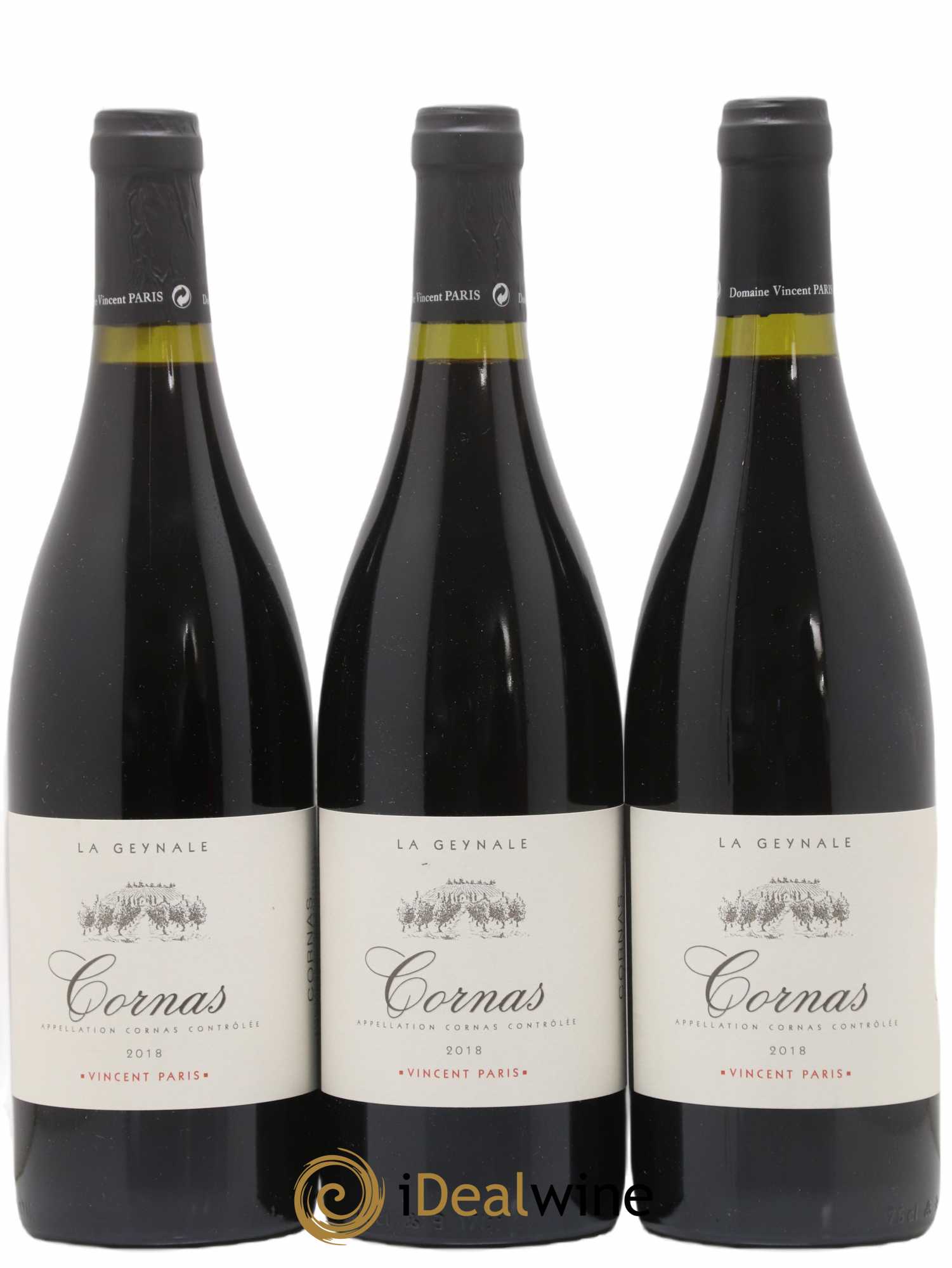 Cornas La Geynale Vincent Paris 2018 - Lot de 3 bouteilles - 0