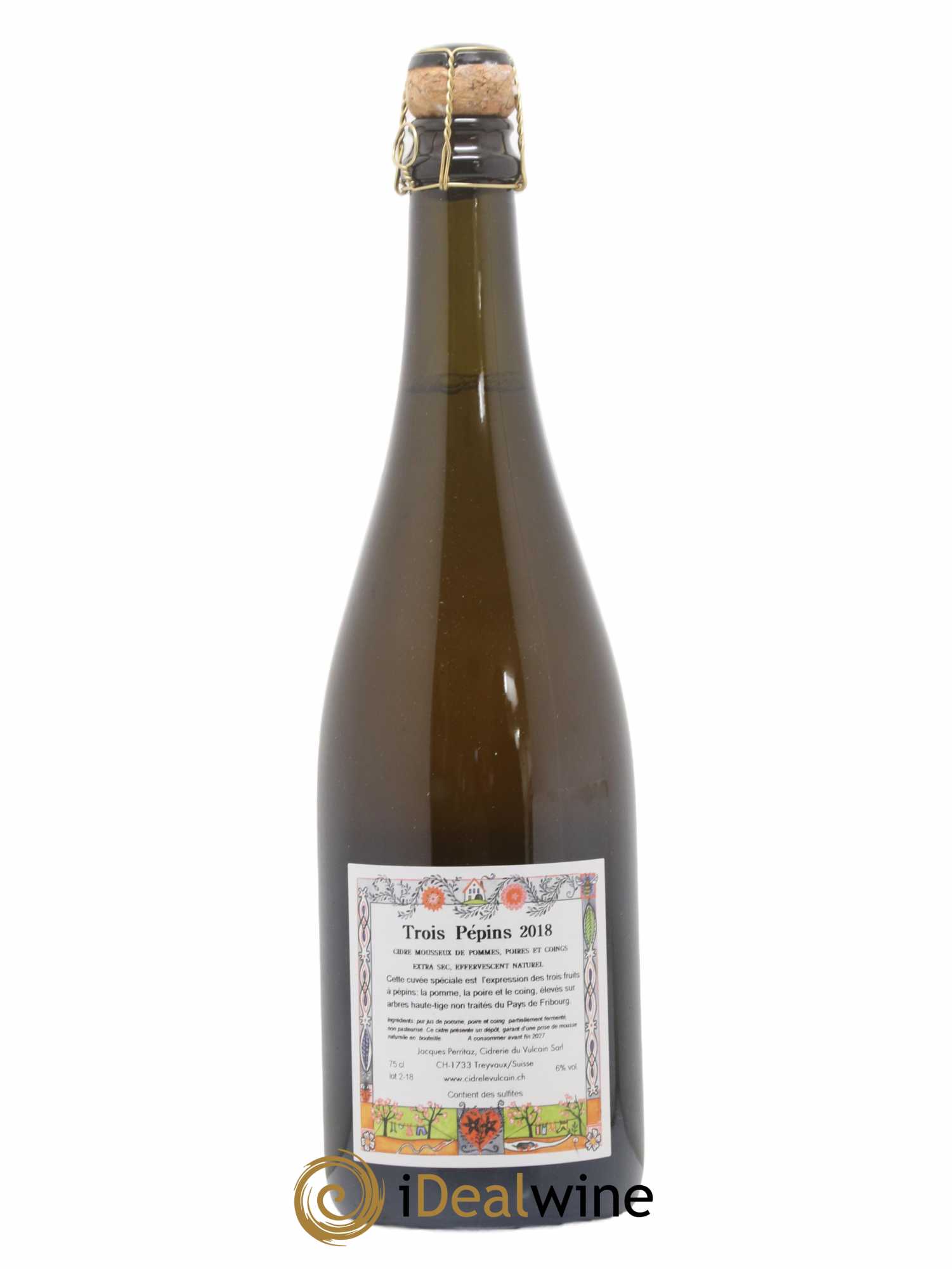 Cidre Trois Pepins Cidrerie du Vulcain 2018 - Lot of 1 bottle - 1