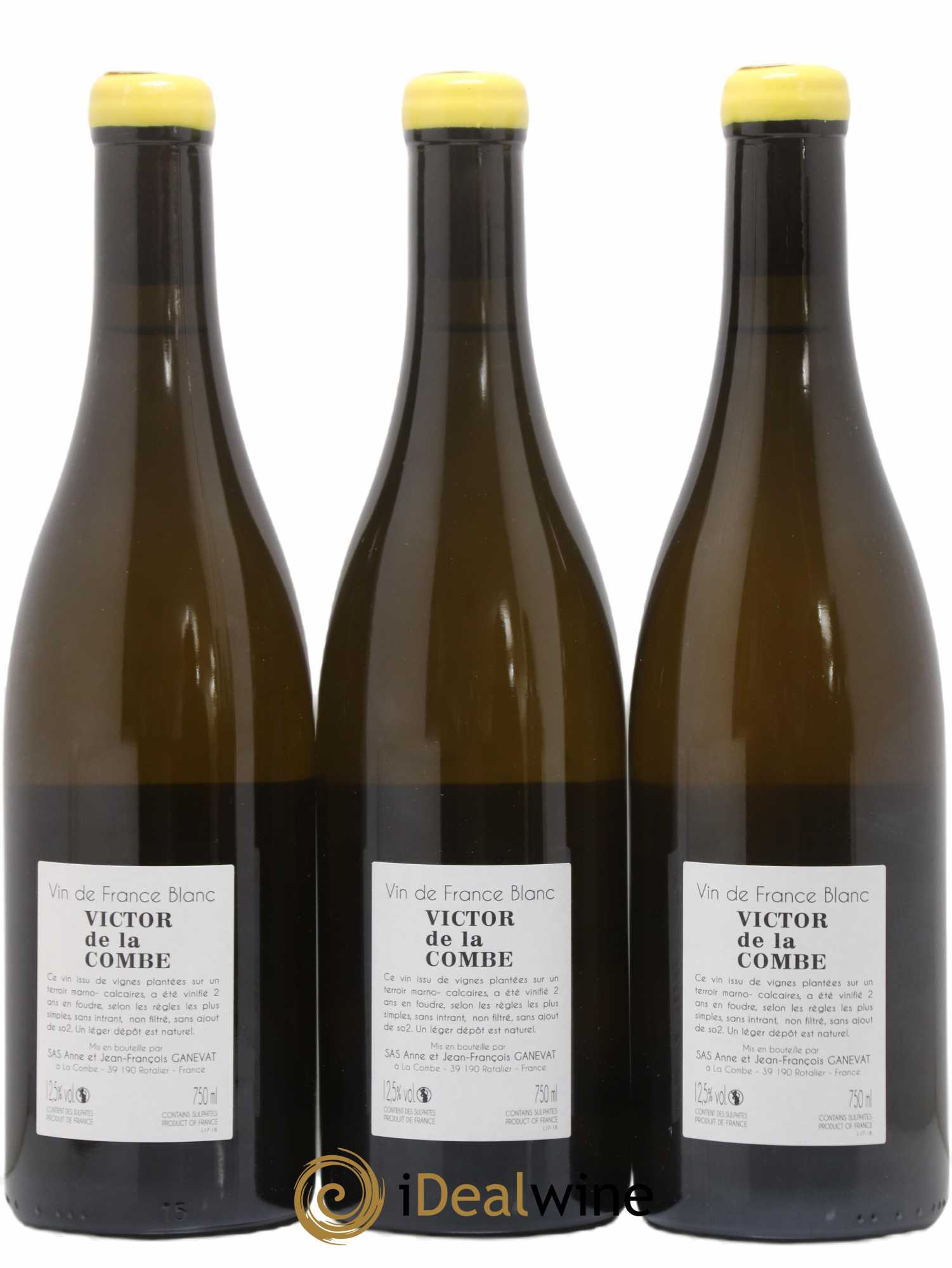 Vin de France Victor de la Combe Anne et Jean François Ganevat 2017 - Lot de 3 bouteilles - 1