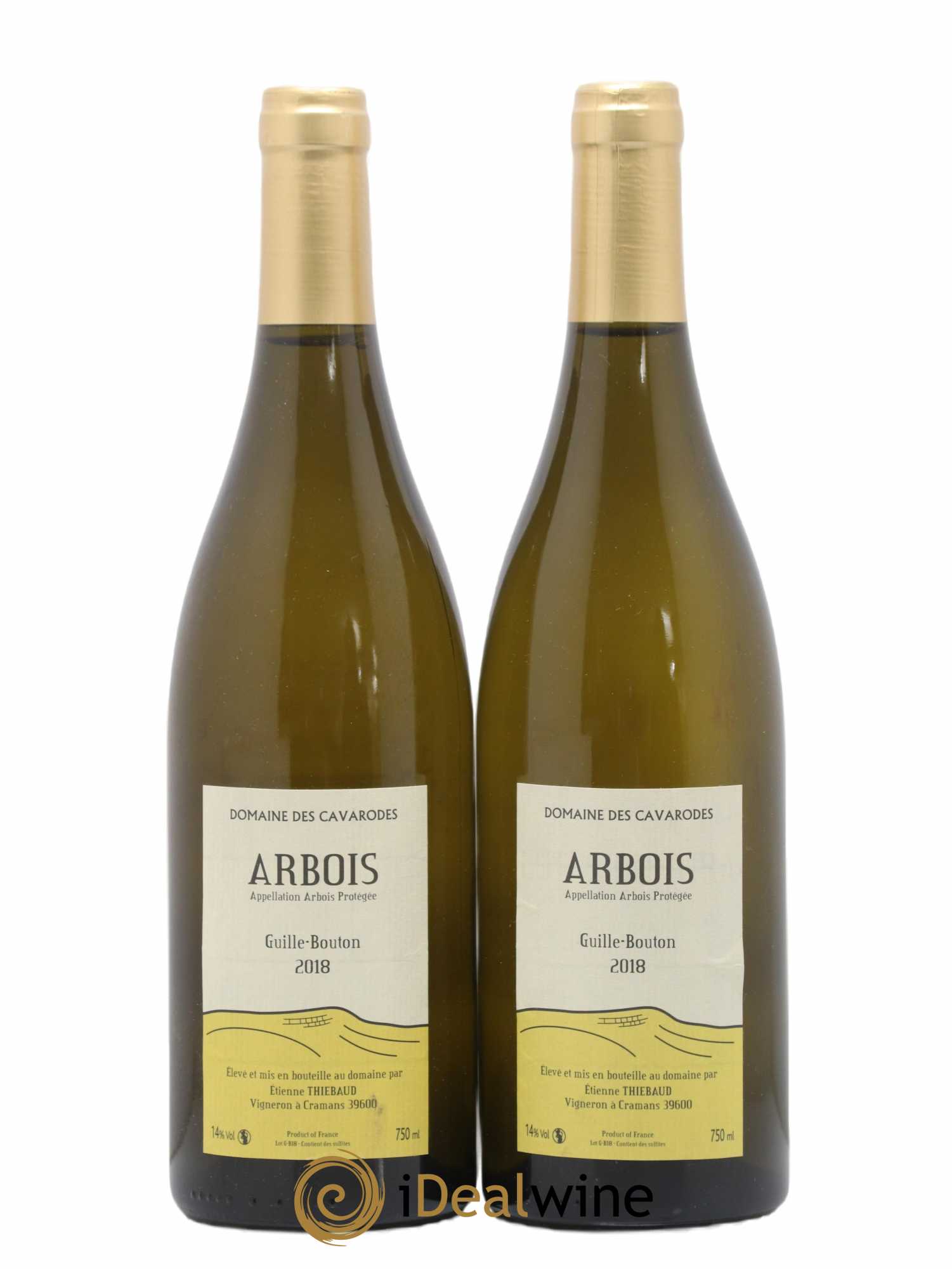 Arbois Guille-Bouton Cavarodes (Domaine des) - Etienne Thiébaud 2018 - Lot de 2 bouteilles - 0