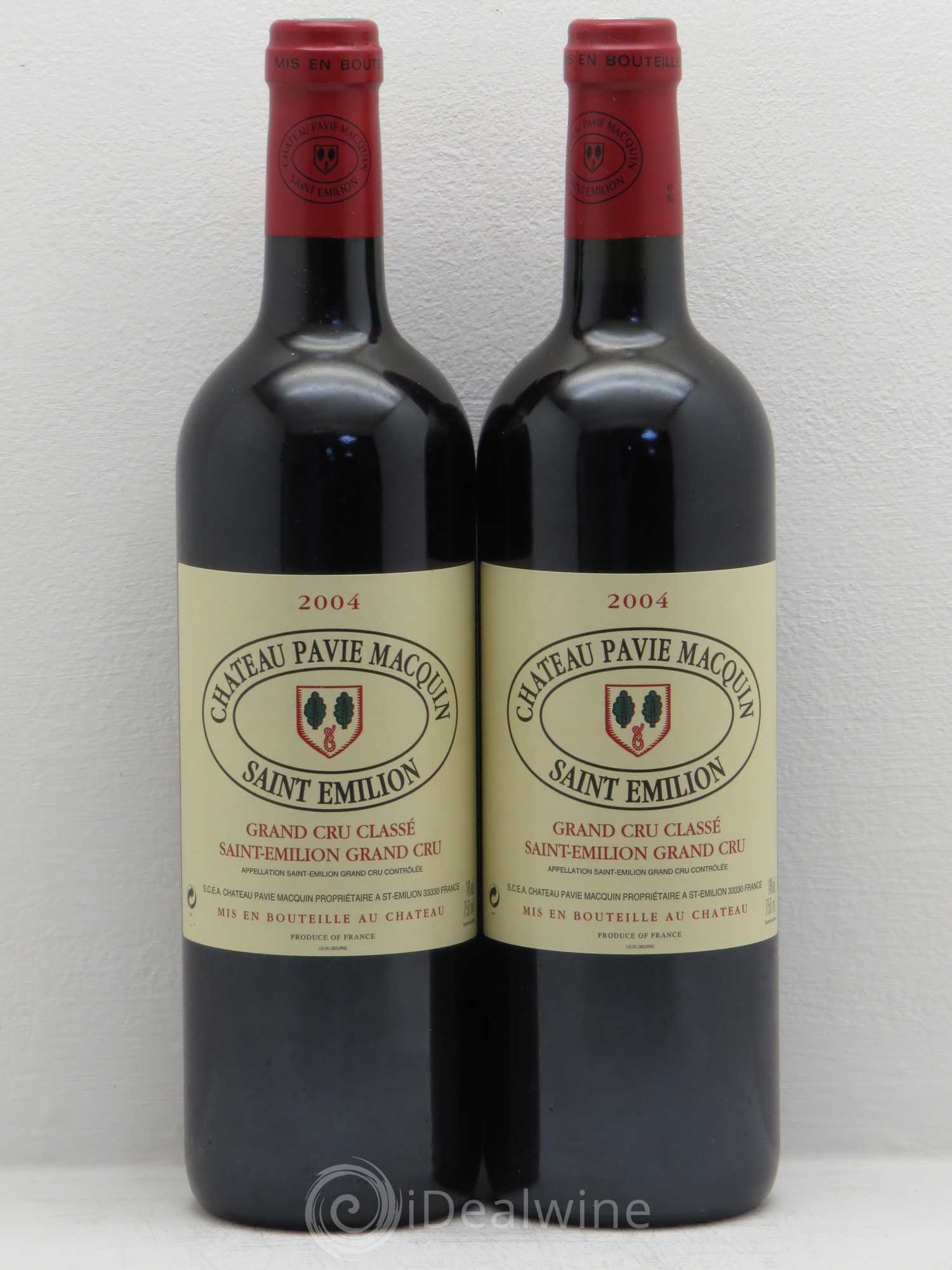 Château Pavie Macquin 1er Grand Cru Classé B 2004 - Lot de 2 bouteilles - 0