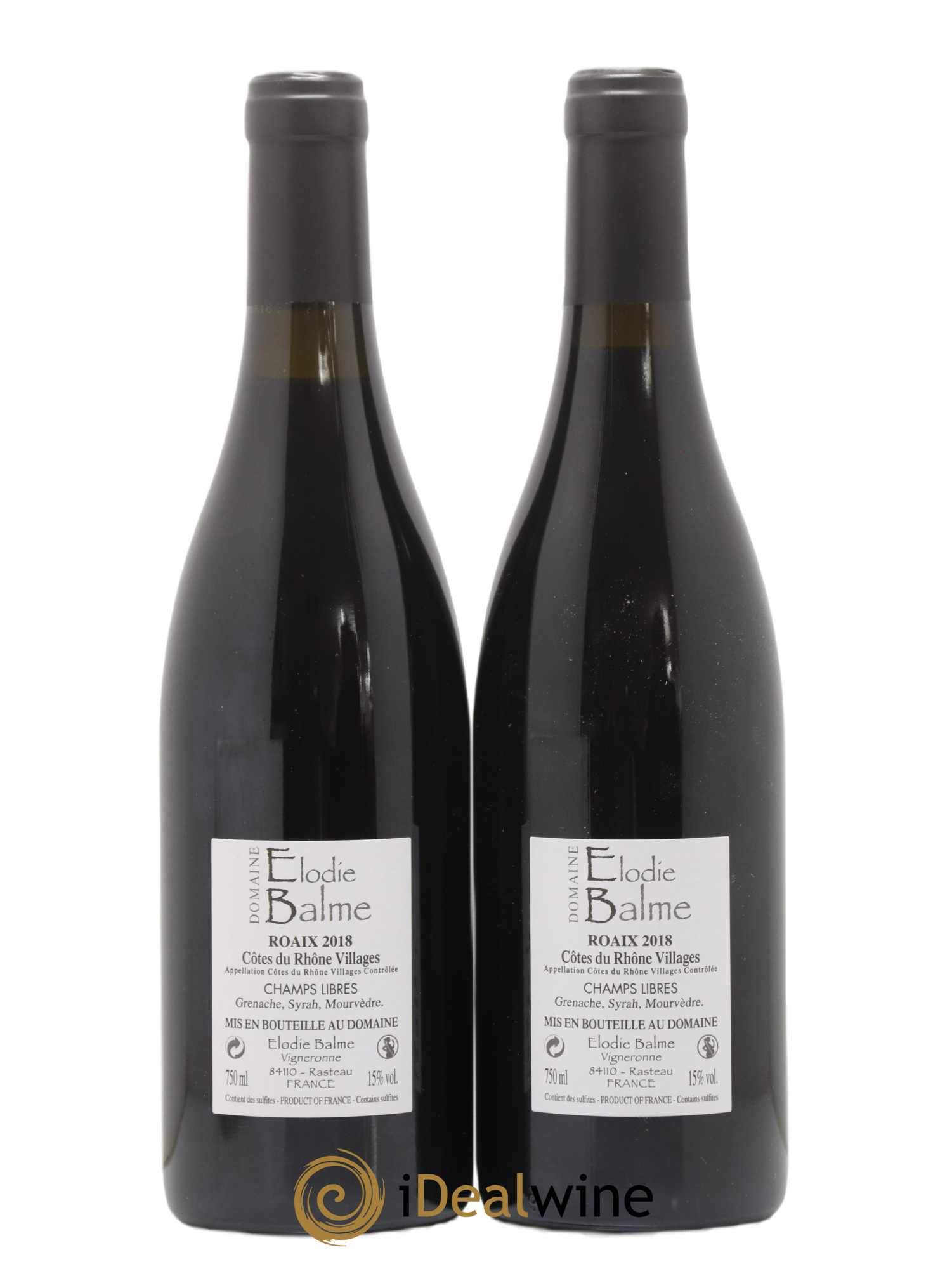 Côtes-du-Rhône-Villages Roaix Champs Libres Elodie Balme (Domaine) 2018 - Lot of 2 bottles - 1