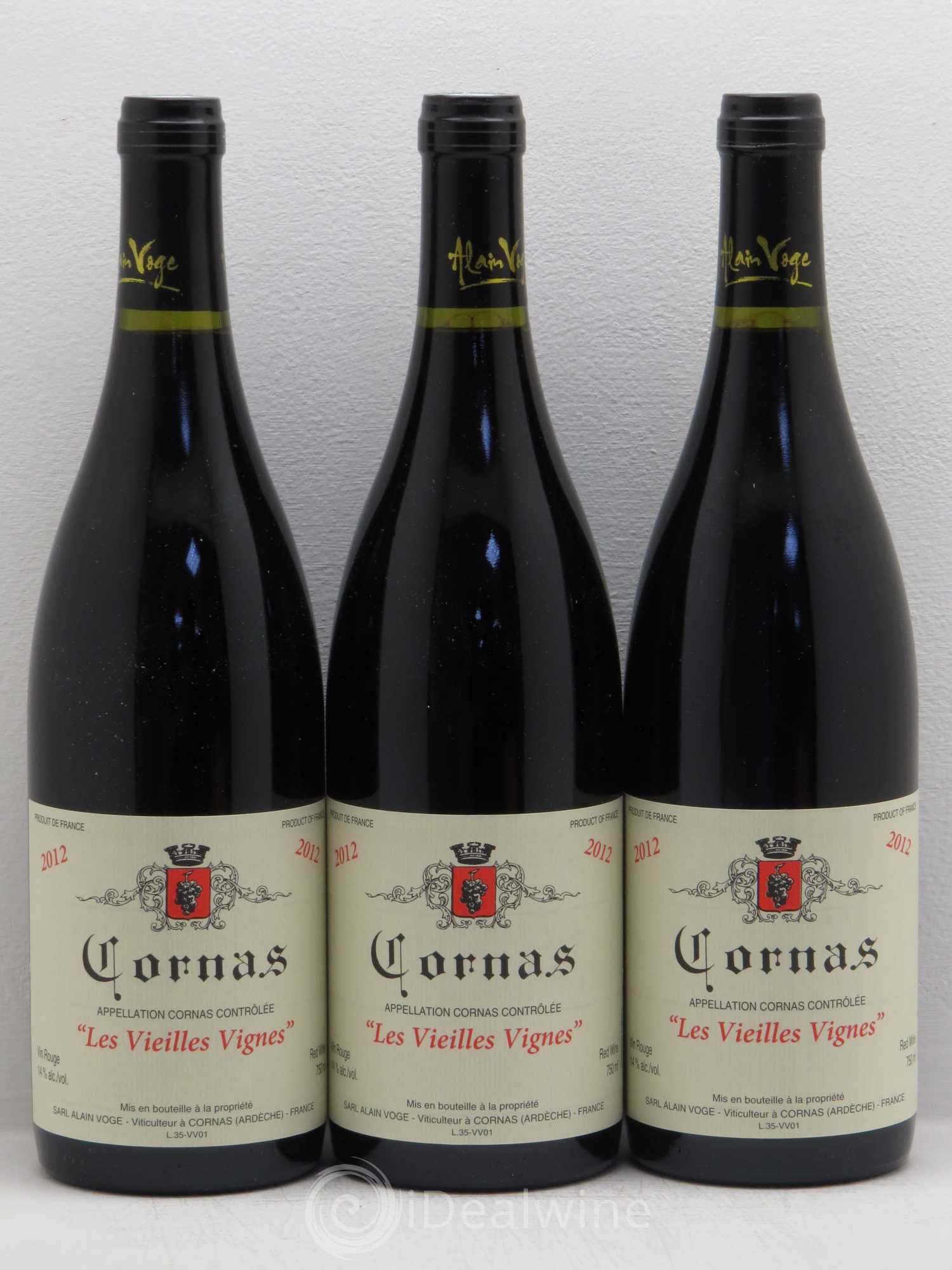 Cornas Les Vieilles Vignes Alain Voge (Domaine) 2012 - Lot de 3 bouteilles - 0