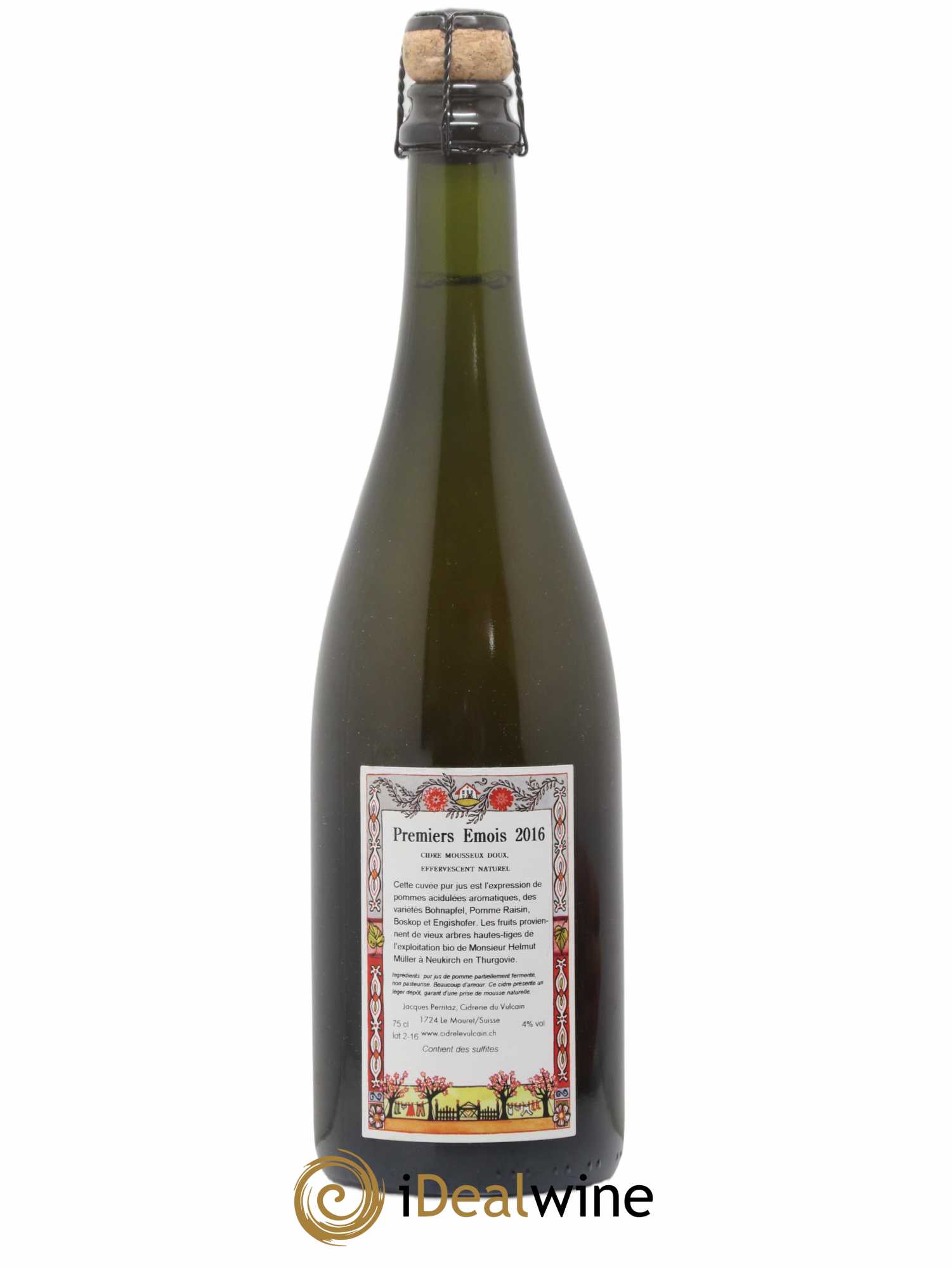 Cidre Premiers Emois Cidrerie du Vulcain 2016 - Lot of 1 bottle - 1