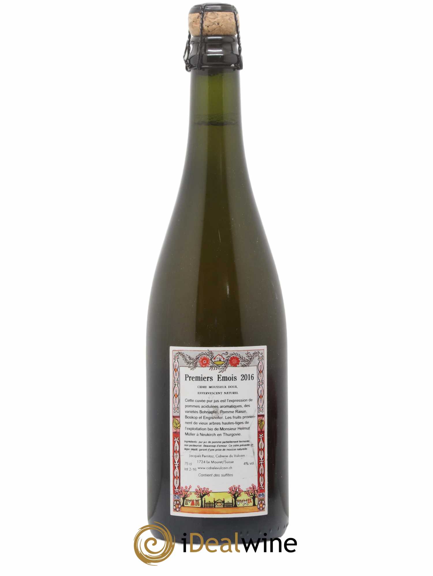 Cidre Premiers Emois Cidrerie du Vulcain (no reserve) 2016 - Lot of 1 bottle - 1