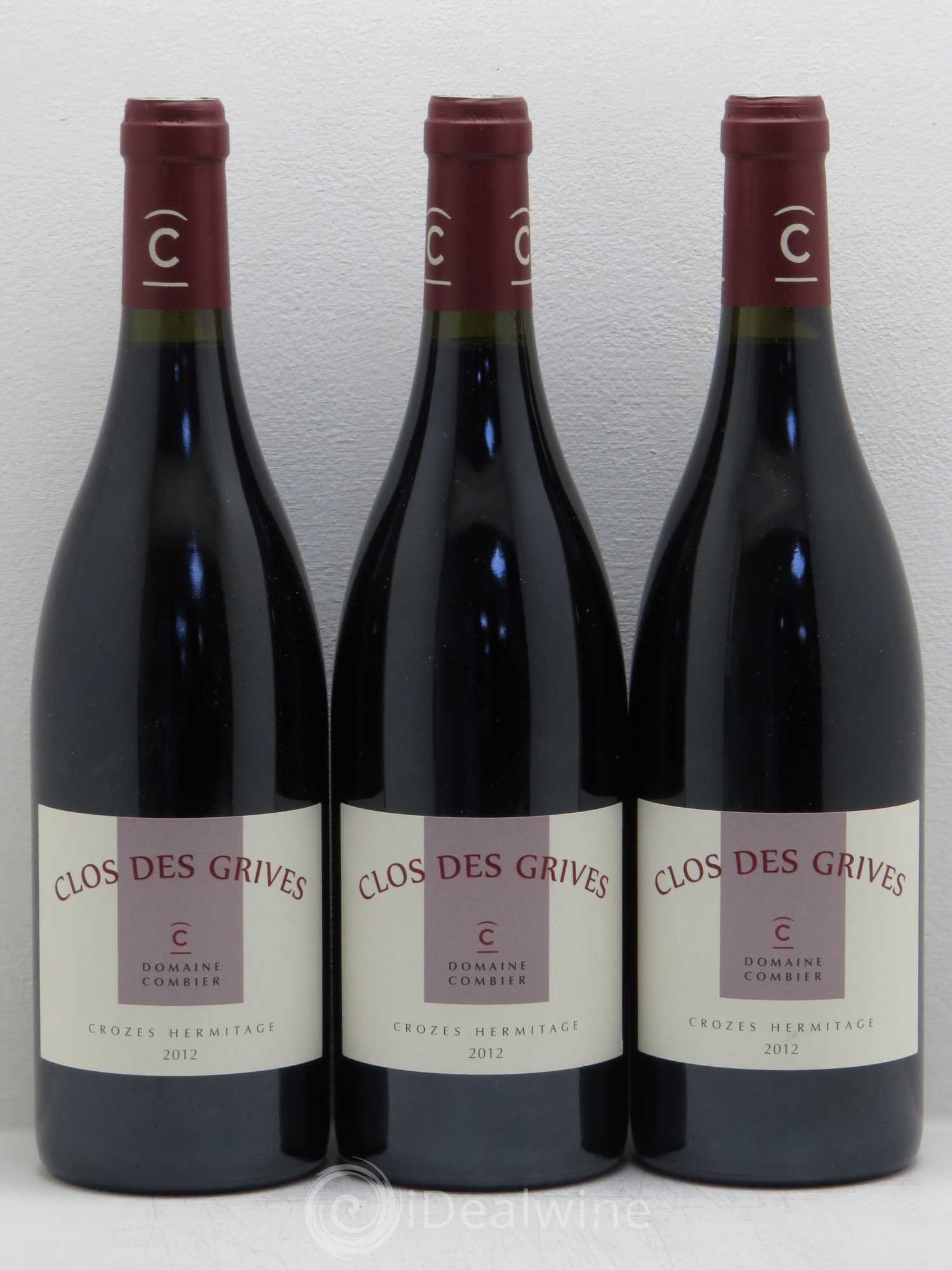 Crozes-Hermitage Clos des Grives Combier 2012 - Lot de 3 bouteilles - 0