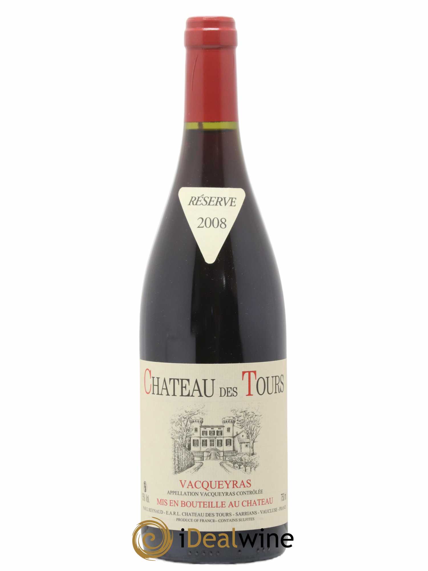 Vacqueyras Château des Tours Emmanuel Reynaud 2008 - Lot de 1 bouteille - 0