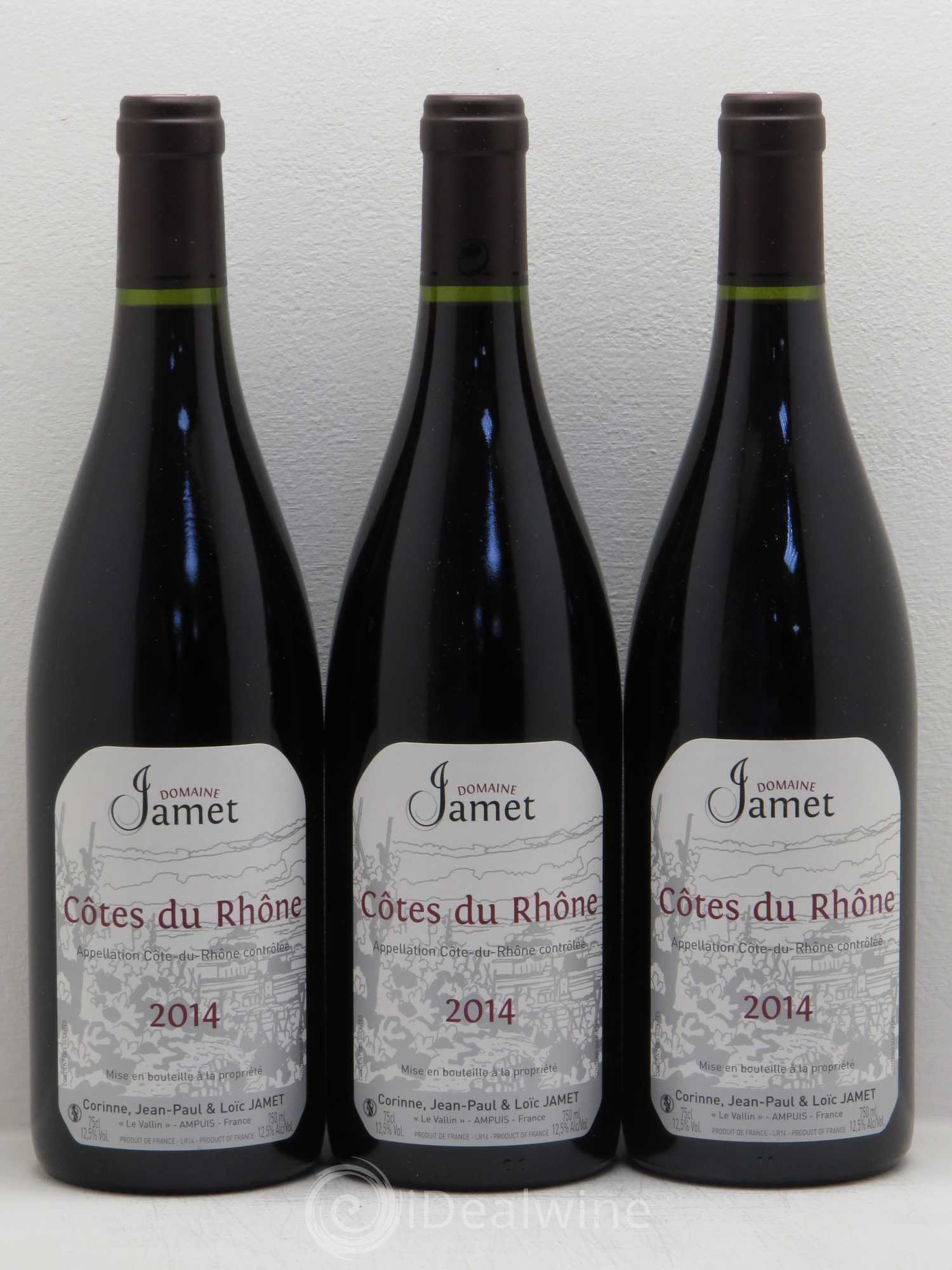 Côtes-du-Rhône Domaine Jamet 2014 - Lot de 3 bouteilles - 0