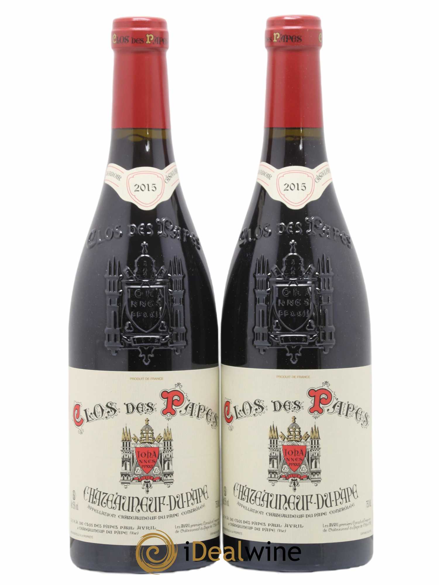 Châteauneuf-du-Pape Clos des Papes - Paul Avril 2015 - Lot de 2 bouteilles - 0