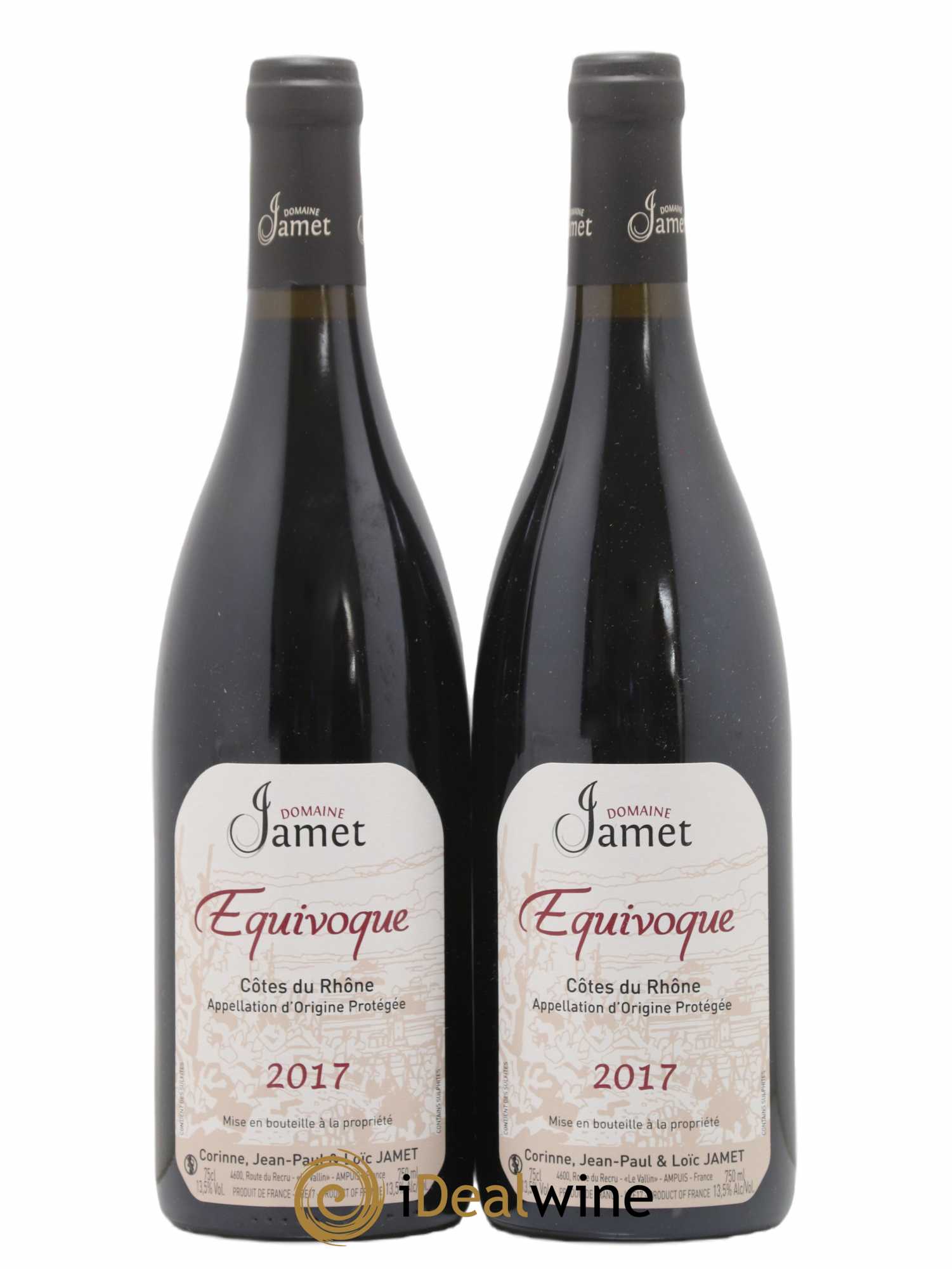 Côtes-du-Rhône Equivoque Jamet (Domaine) 2017 - Lot de 2 bouteilles - 0