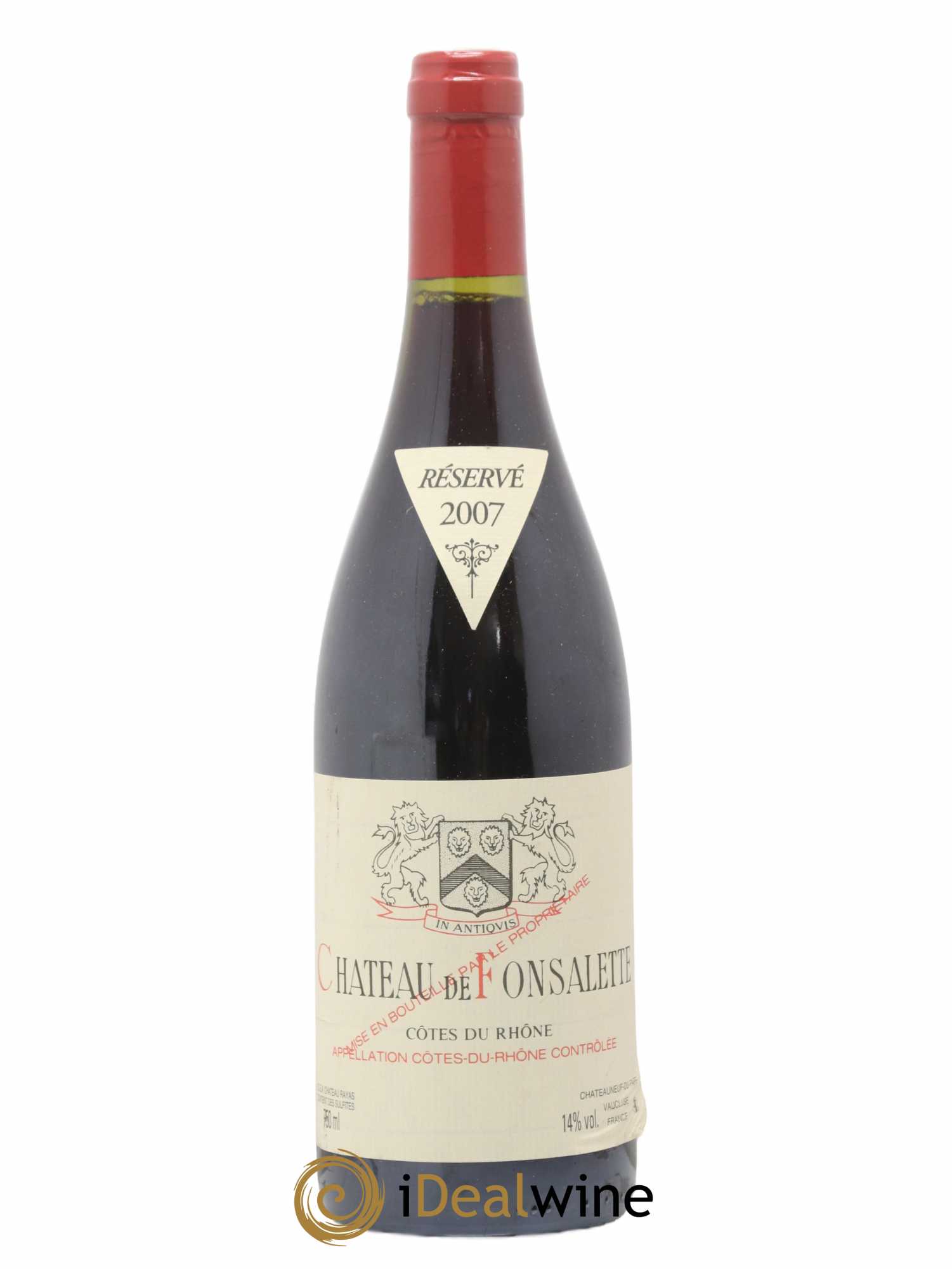 Côtes-du-Rhône Château de Fonsalette Emmanuel Reynaud 2007 - Lot de 1 bouteille - 0