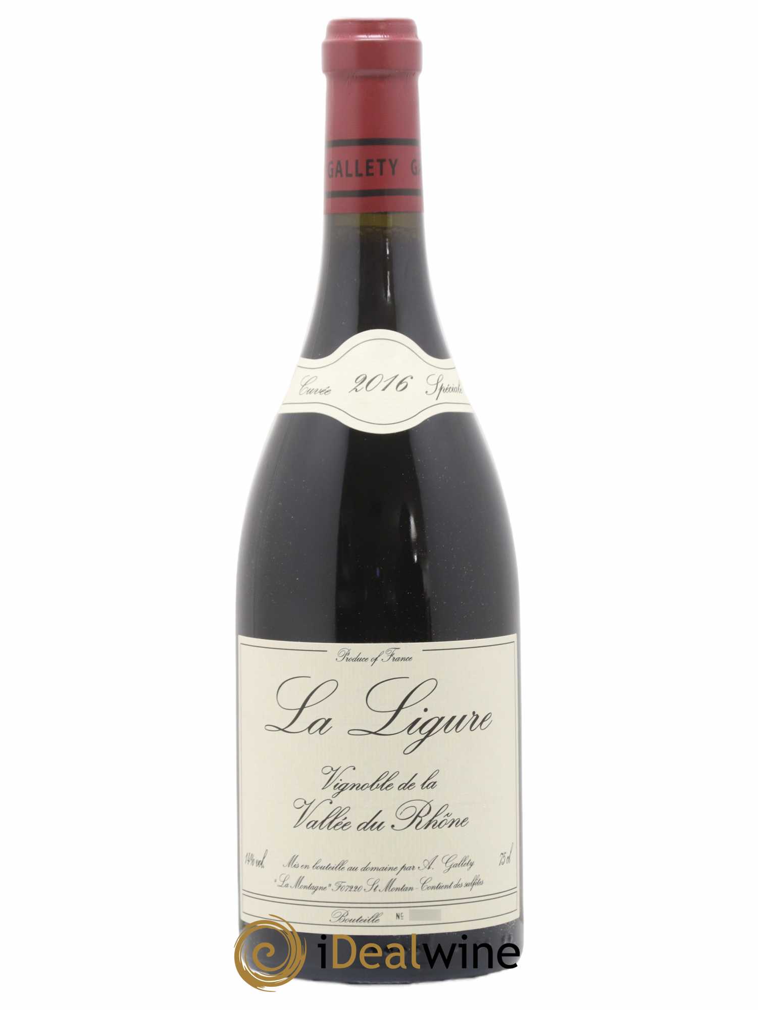 Côtes du Vivarais La Ligure Gallety (Domaine) (sans prix de réserve) 2016 - Lot de 1 bouteille - 0