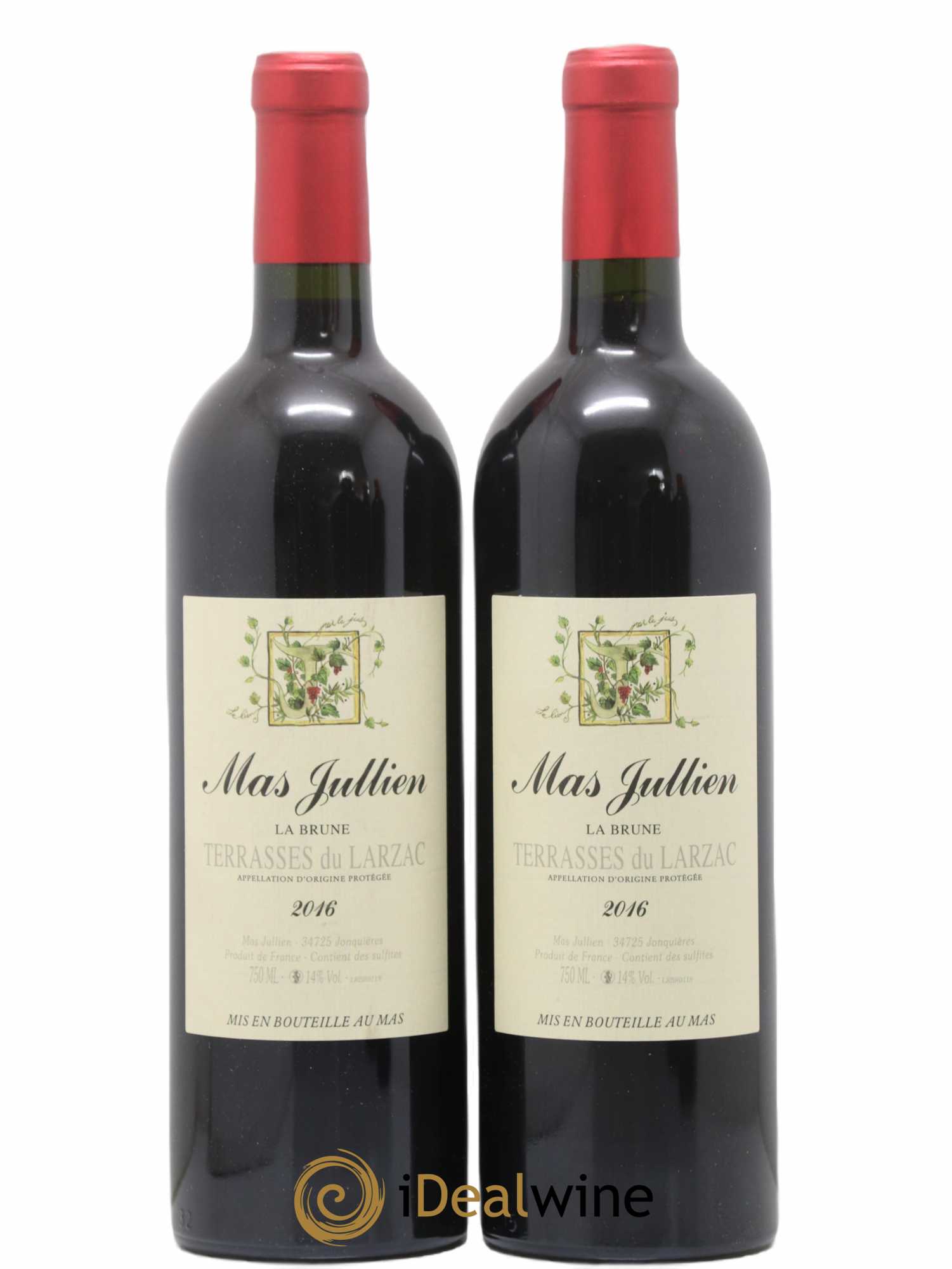 Terrasses du Larzac Mas Jullien La Brune Olivier Jullien 2016 - Lot de 2 bouteilles - 0