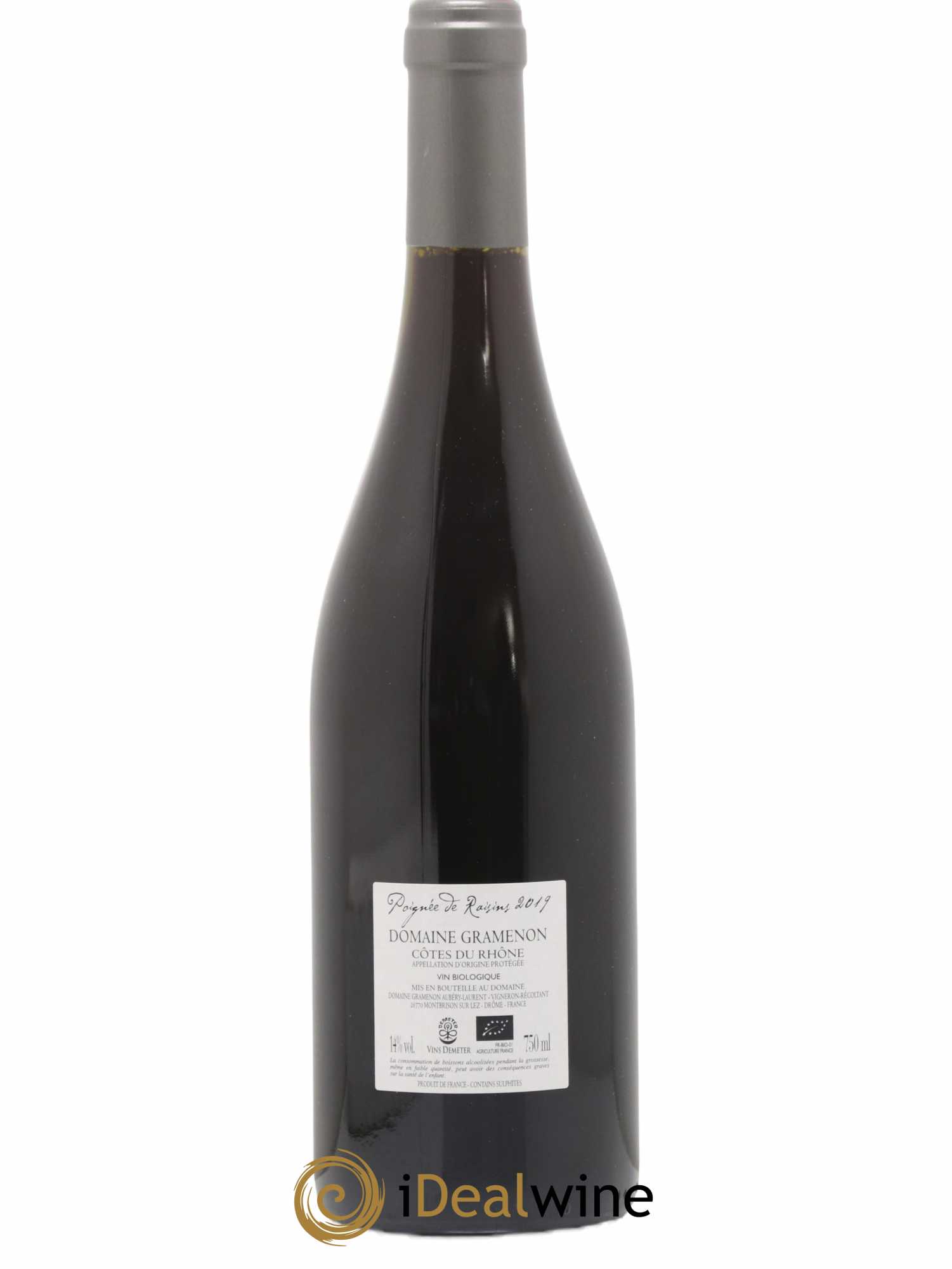 Côtes-du-Rhône Poignée de raisins Gramenon (Domaine) 2019 - Lot de 1 bouteille - 1