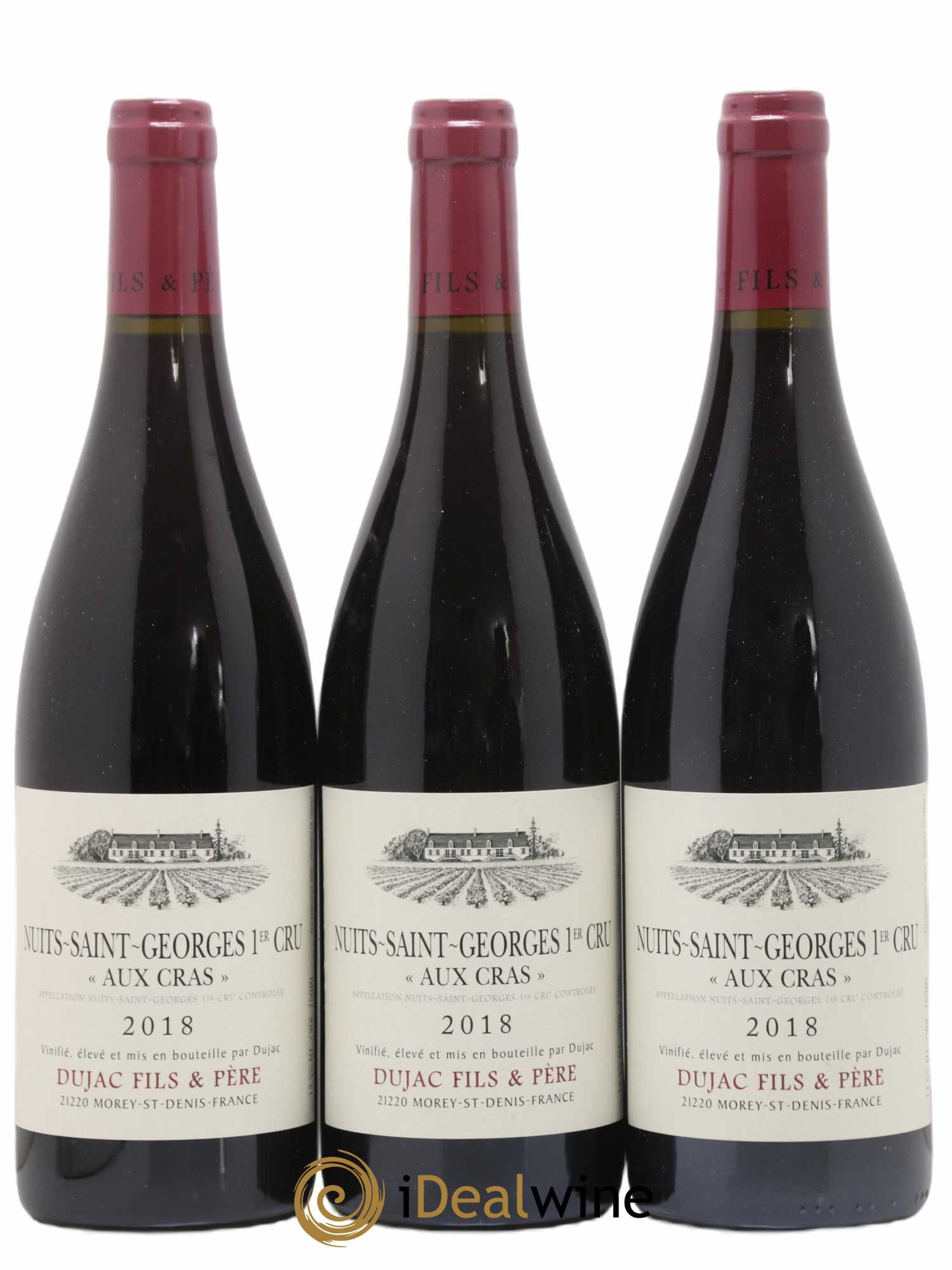 Nuits-Saint-Georges 1er Cru Aux Cras Dujac Fils et Père 2018 - Lot de 3 bouteilles - 0