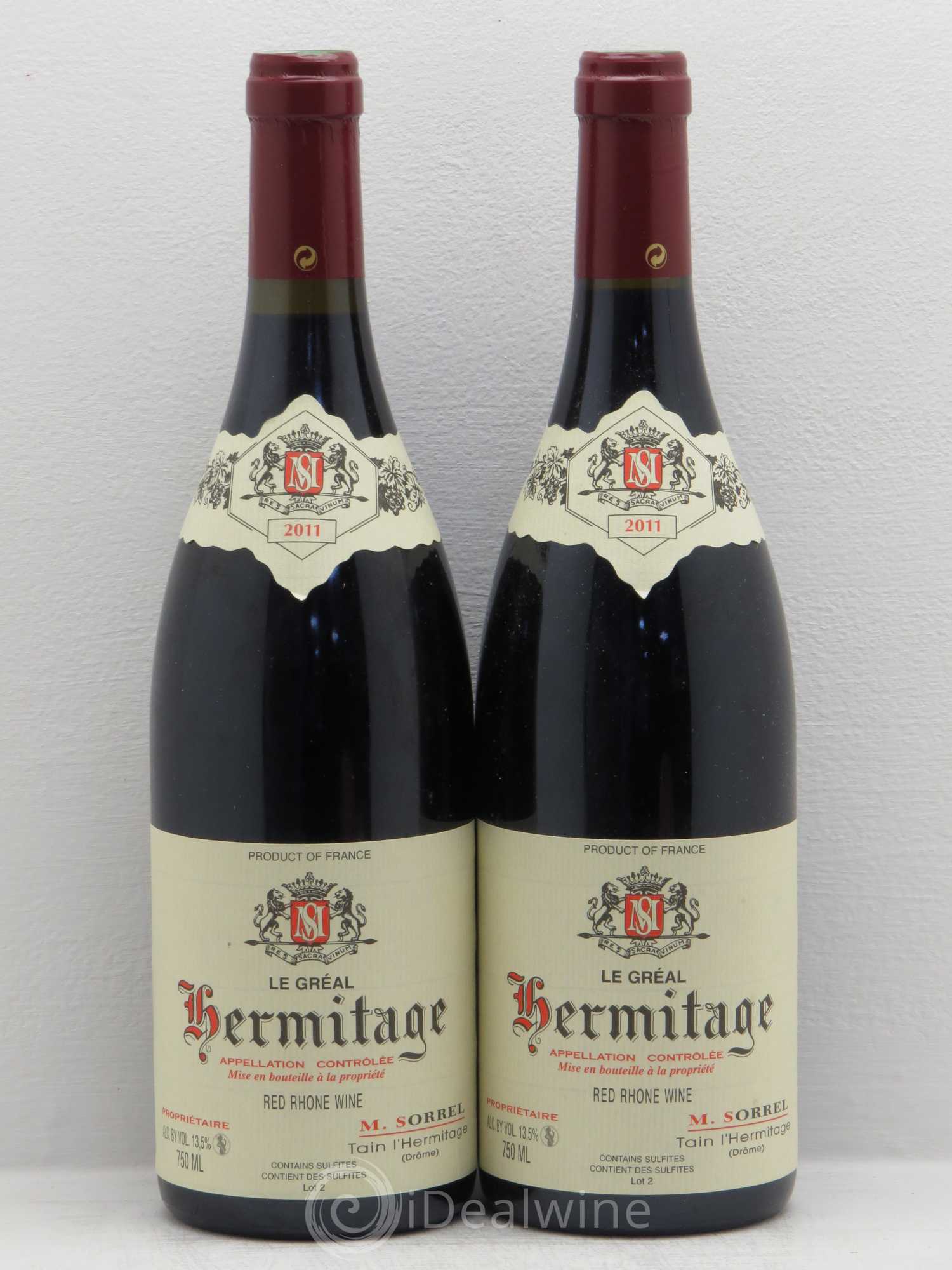 Hermitage Le Gréal Marc Sorrel 2011 - Lot de 2 bouteilles - 0