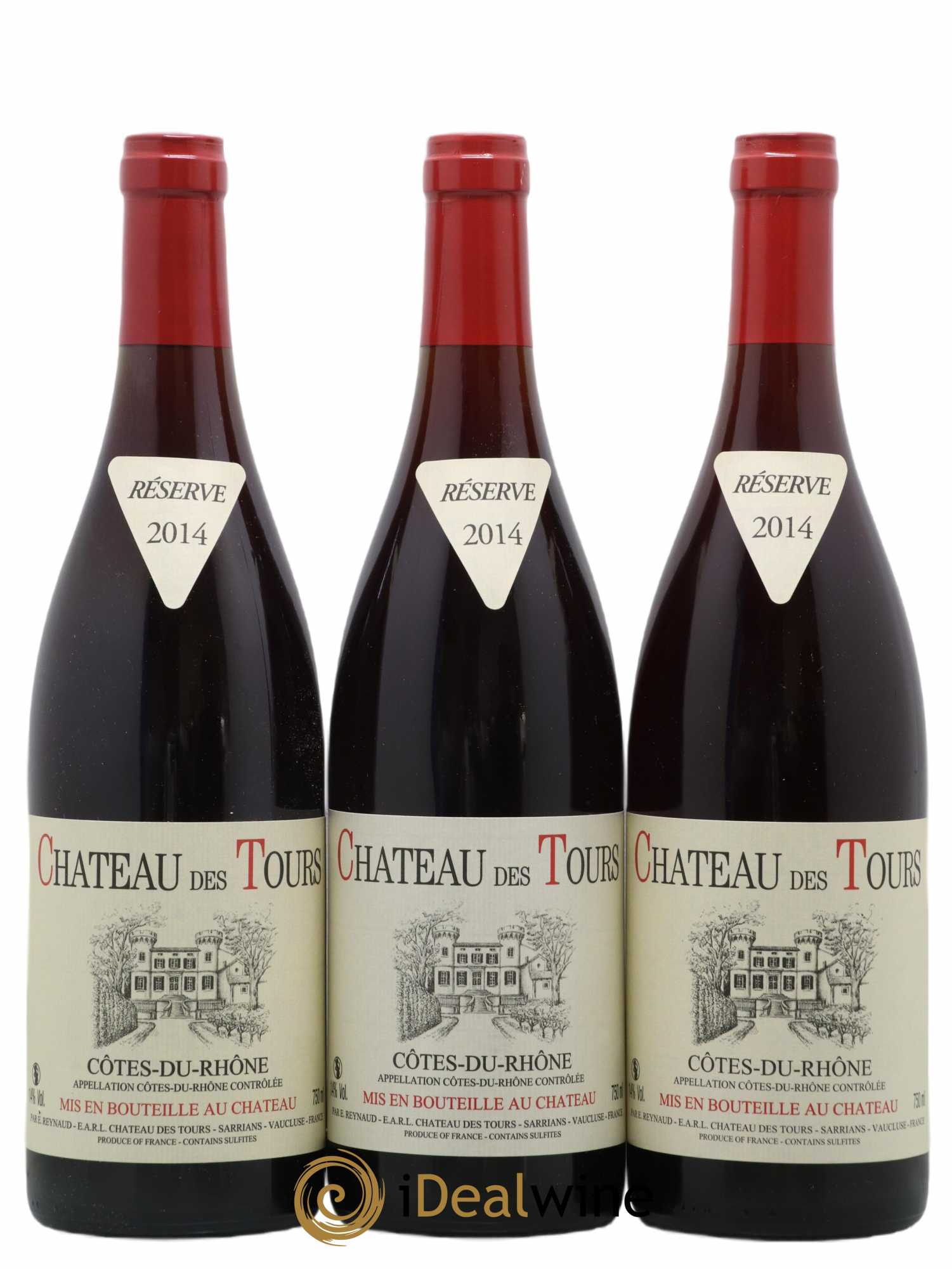 Côtes-du-Rhône Château des Tours Emmanuel Reynaud 2014 - Lot de 3 bouteilles - 0