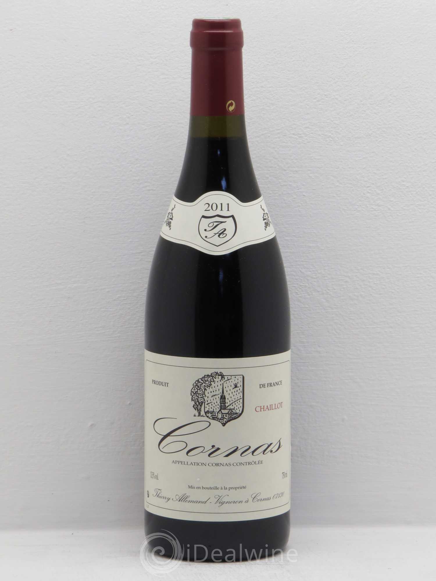 Cornas Chaillot Thierry Allemand 2011 - Lot de 1 bouteille - 0