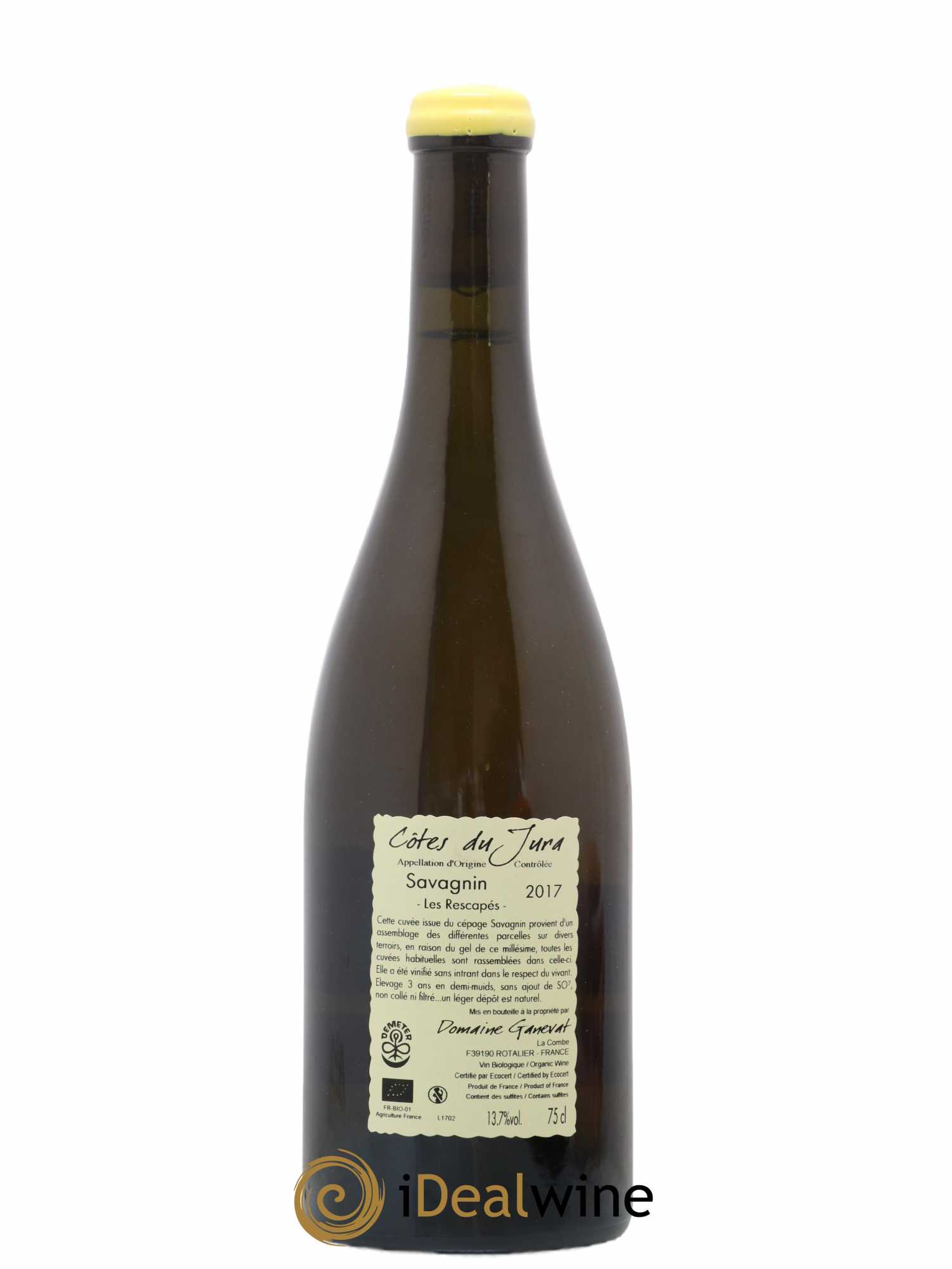 Côtes du Jura Savagnin Les Rescapés Jean-François Ganevat (Domaine)  2017 - Lot de 1 bouteille - 1