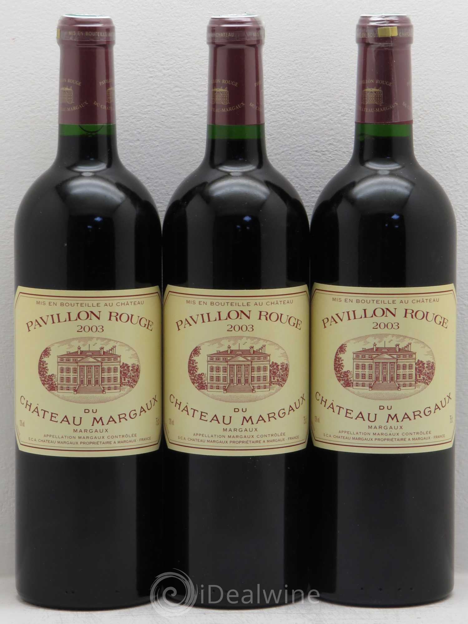 Pavillon Rouge du Château Margaux Second Vin 2003 - Lot de 3 bouteilles - 0