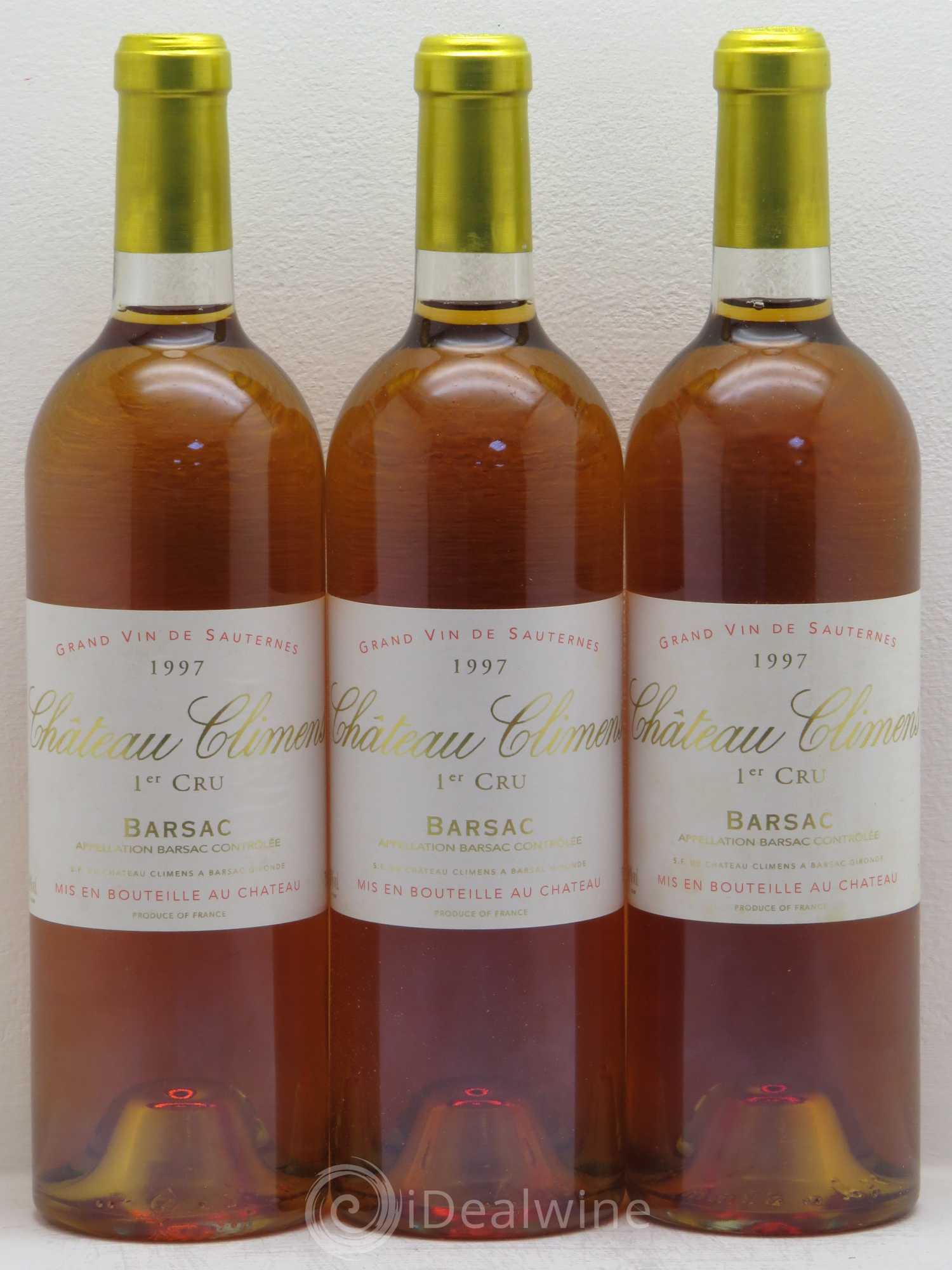 Château Climens 1er Grand Cru Classé 1997 - Lotto di 3 bottiglie - 0