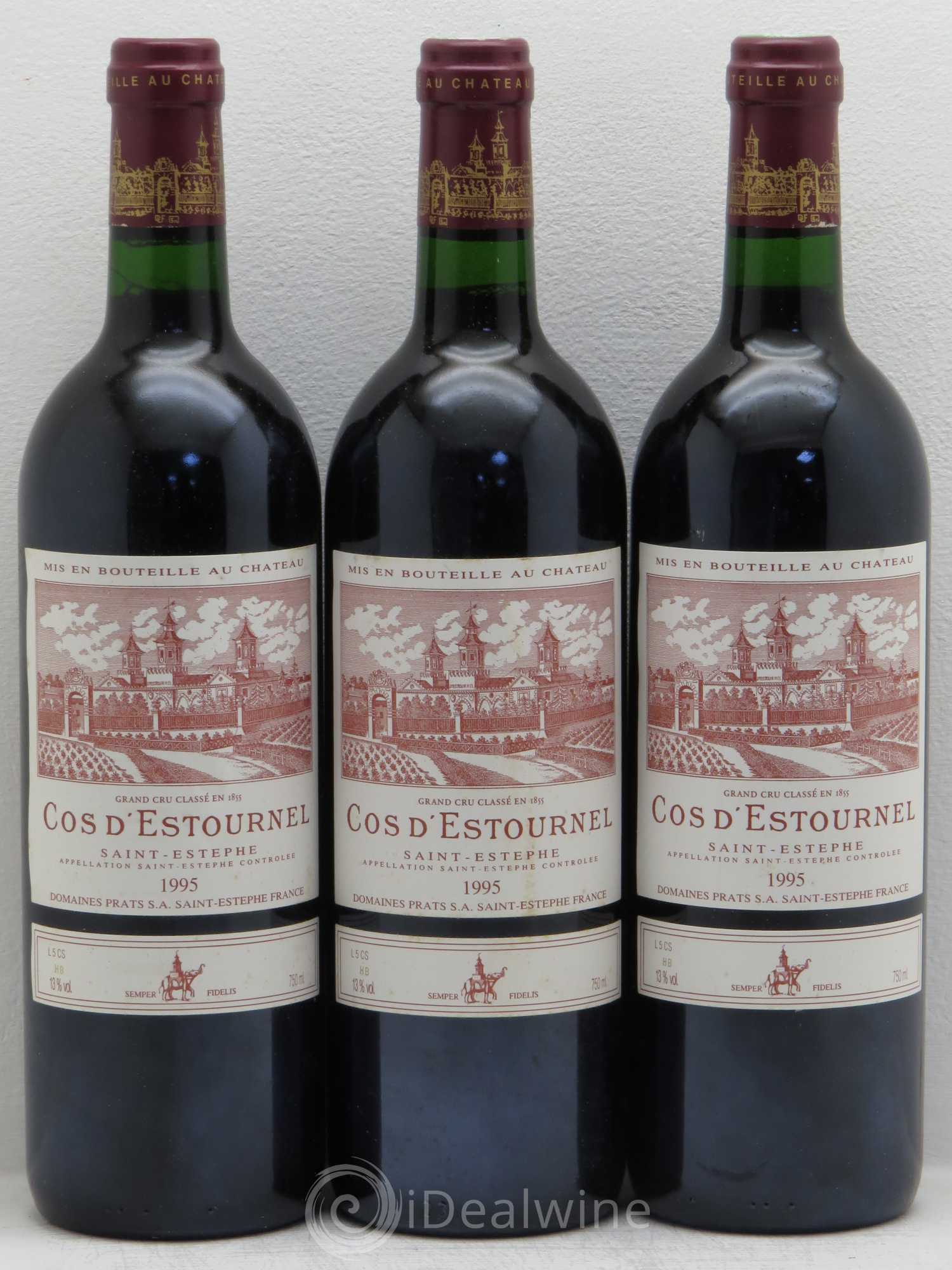 Cos d'Estournel 2ème Grand Cru Classé 1995 - Lot de 3 bouteilles - 0