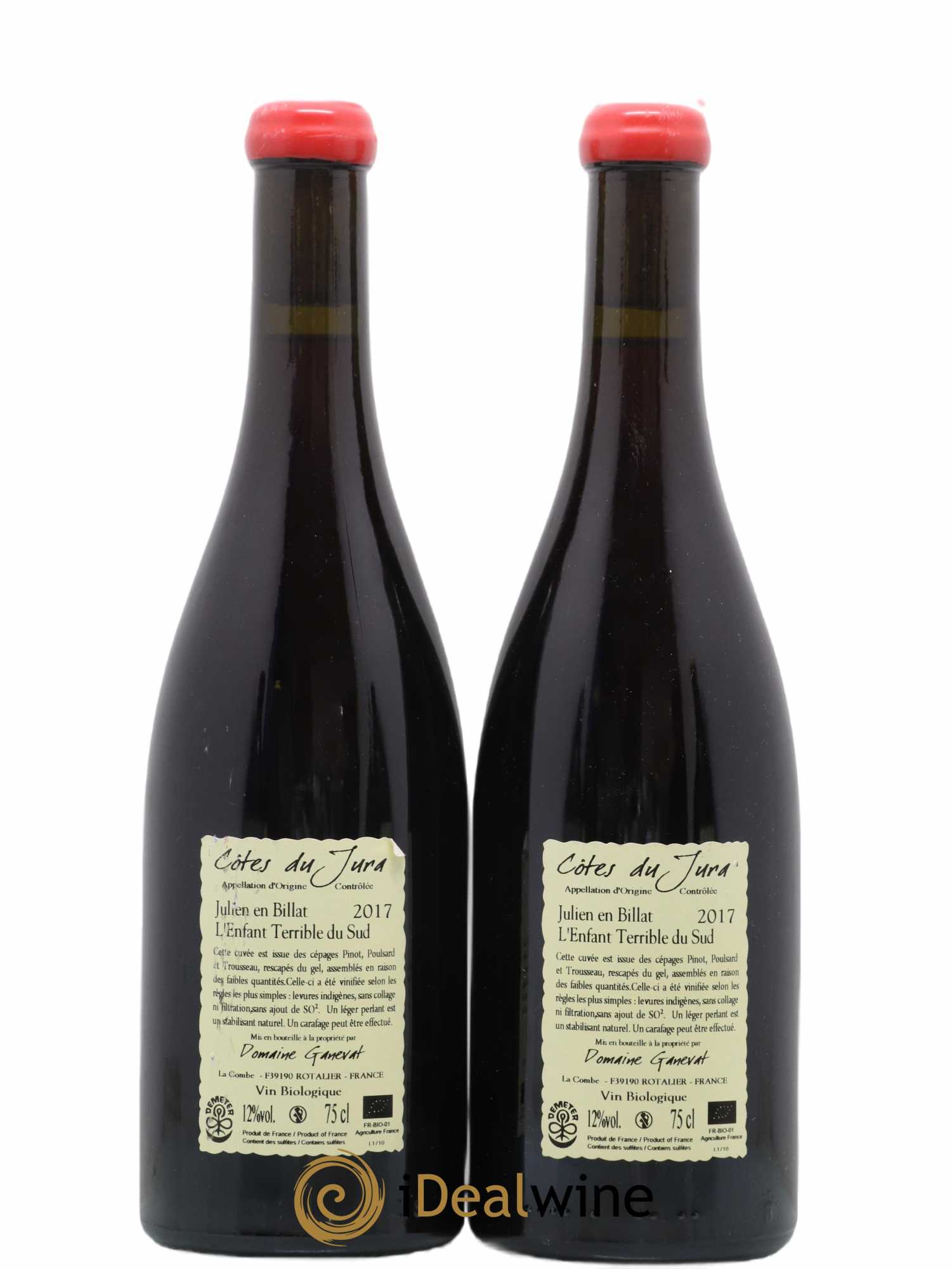 Côtes du Jura Julien en Billat l'enfant terrible du Sud Jean-François Ganevat (Domaine)  2017 - Lot de 2 bouteilles - 1