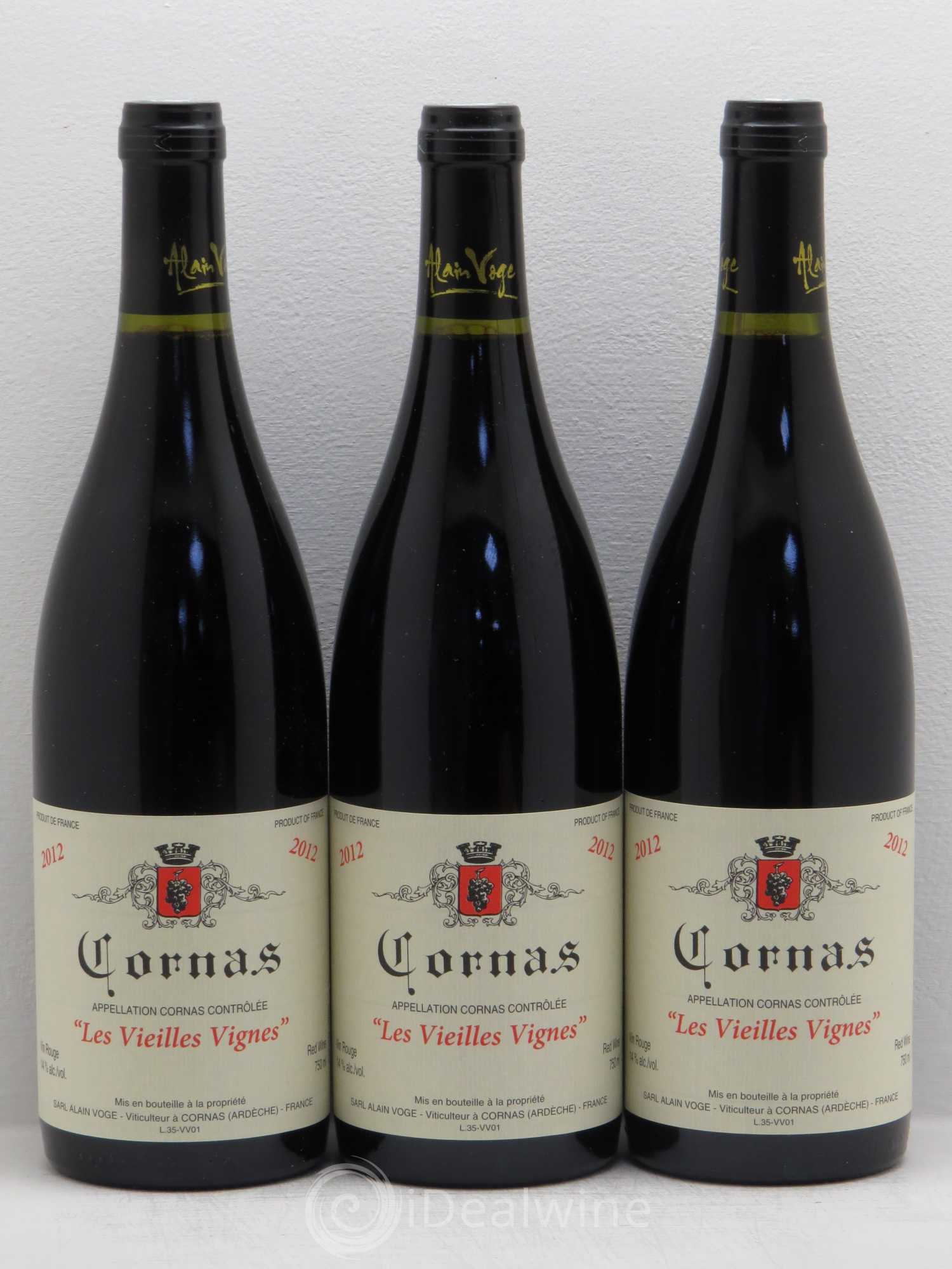 Cornas Les Vieilles Vignes Alain Voge (Domaine) 2012 - Lot de 3 bouteilles - 0