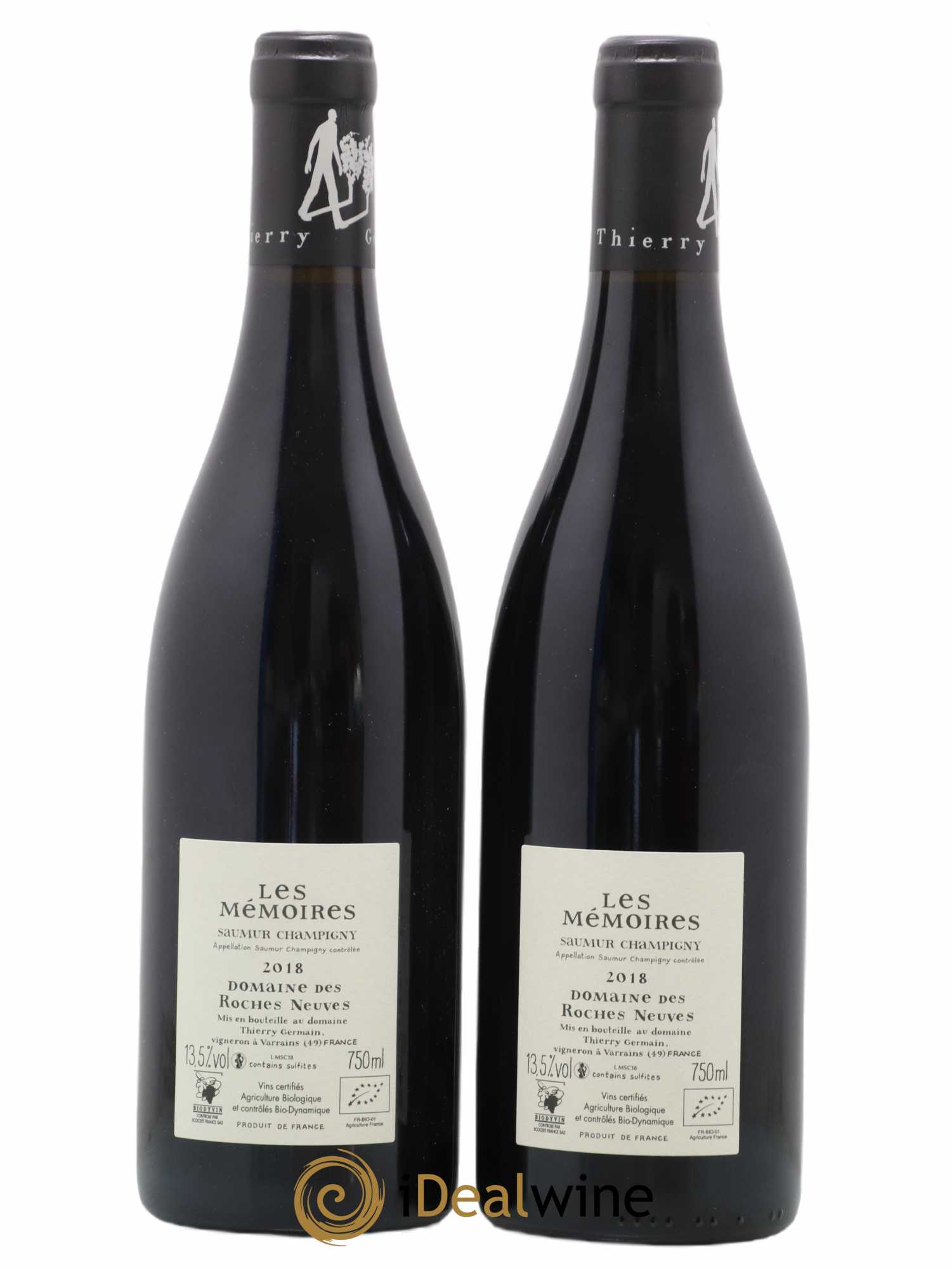 Saumur-Champigny Les Mémoires Domaine des Roches Neuves - Thierry Germain 2018 - Lot de 2 bouteilles - 1