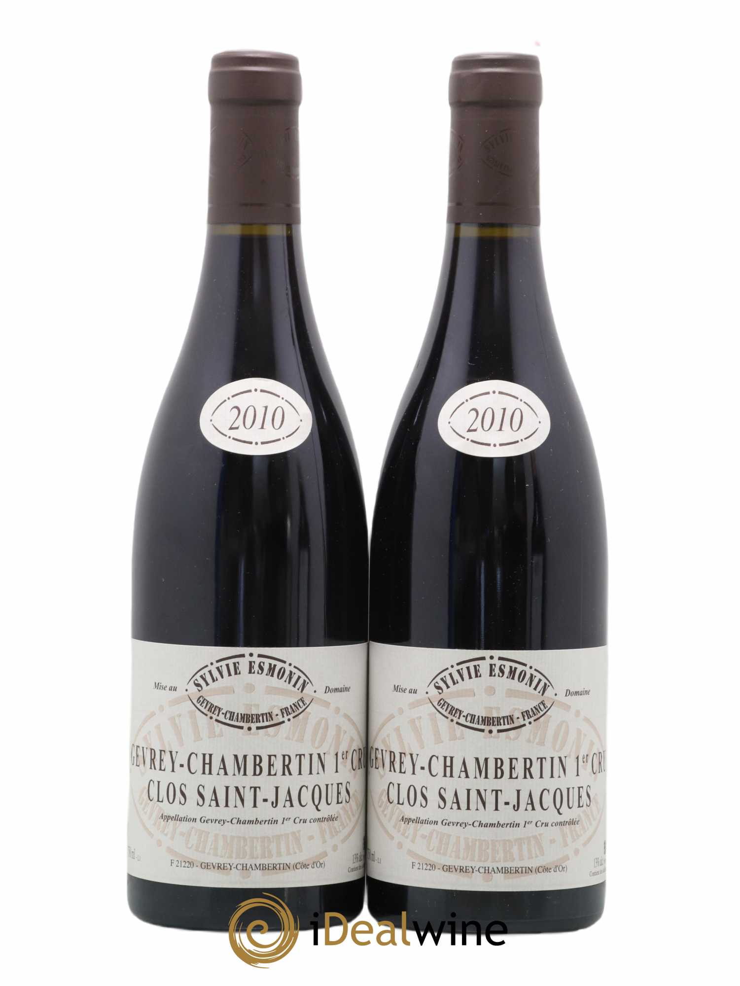 Gevrey-Chambertin 1er Cru Clos Saint Jacques Sylvie Esmonin 2010 - Lot de 2 bouteilles - 0