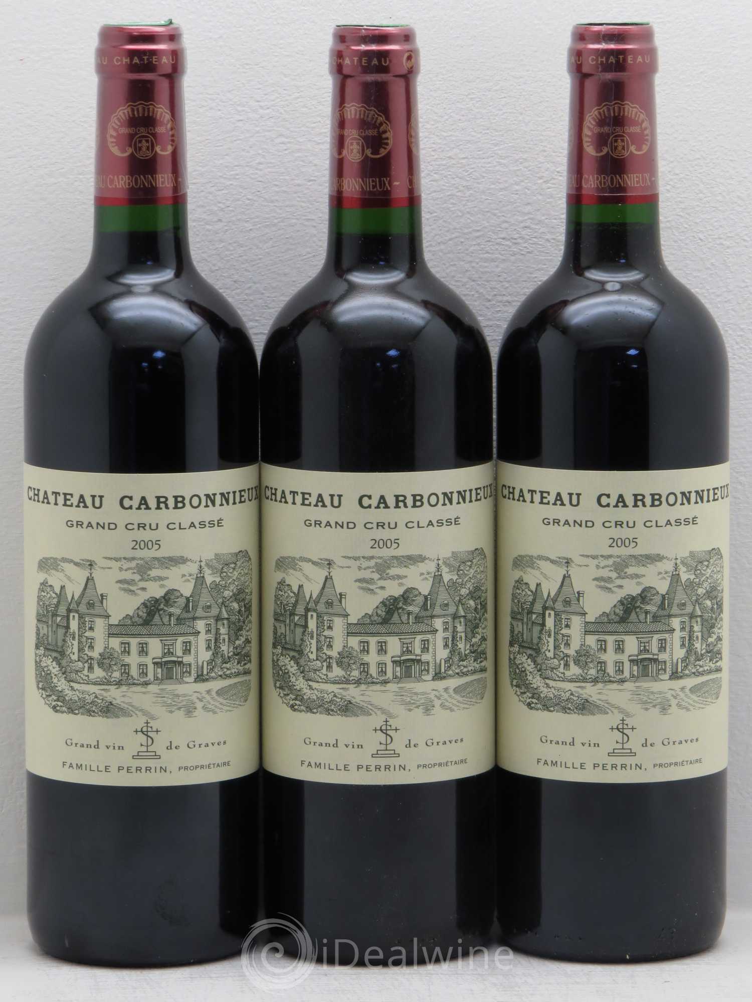 Château Carbonnieux Cru Classé de Graves 2005 - Lot de 3 bouteilles - 0