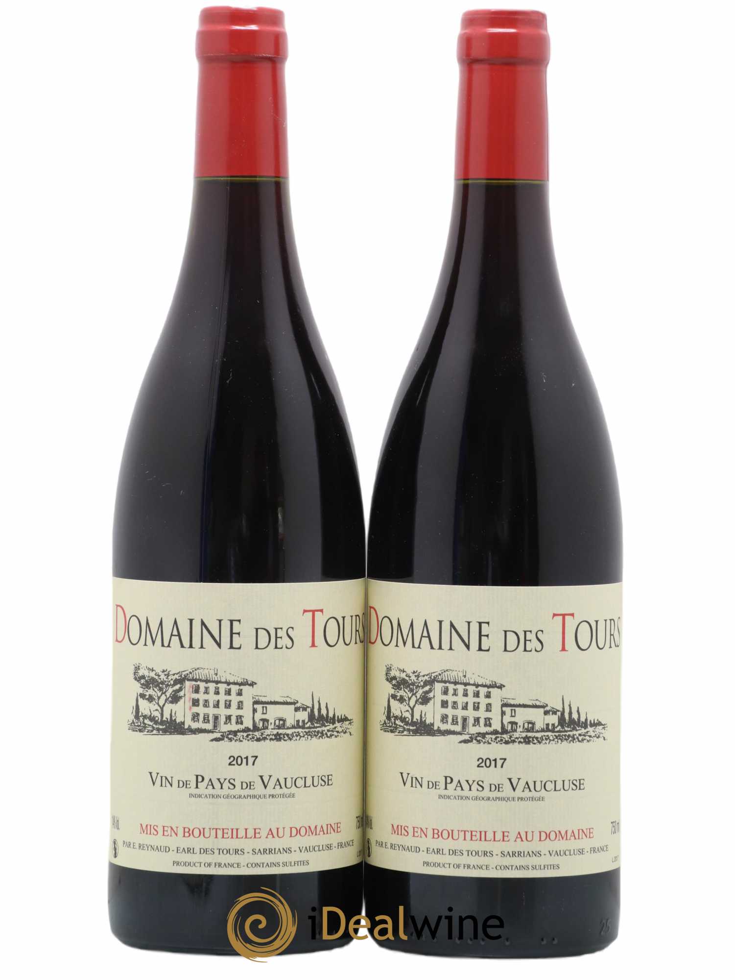 Vaucluse (Vin de Pays de Vaucluse) Domaine des Tours Emmanuel Reynaud 2017 - Lot de 2 bouteilles - 0