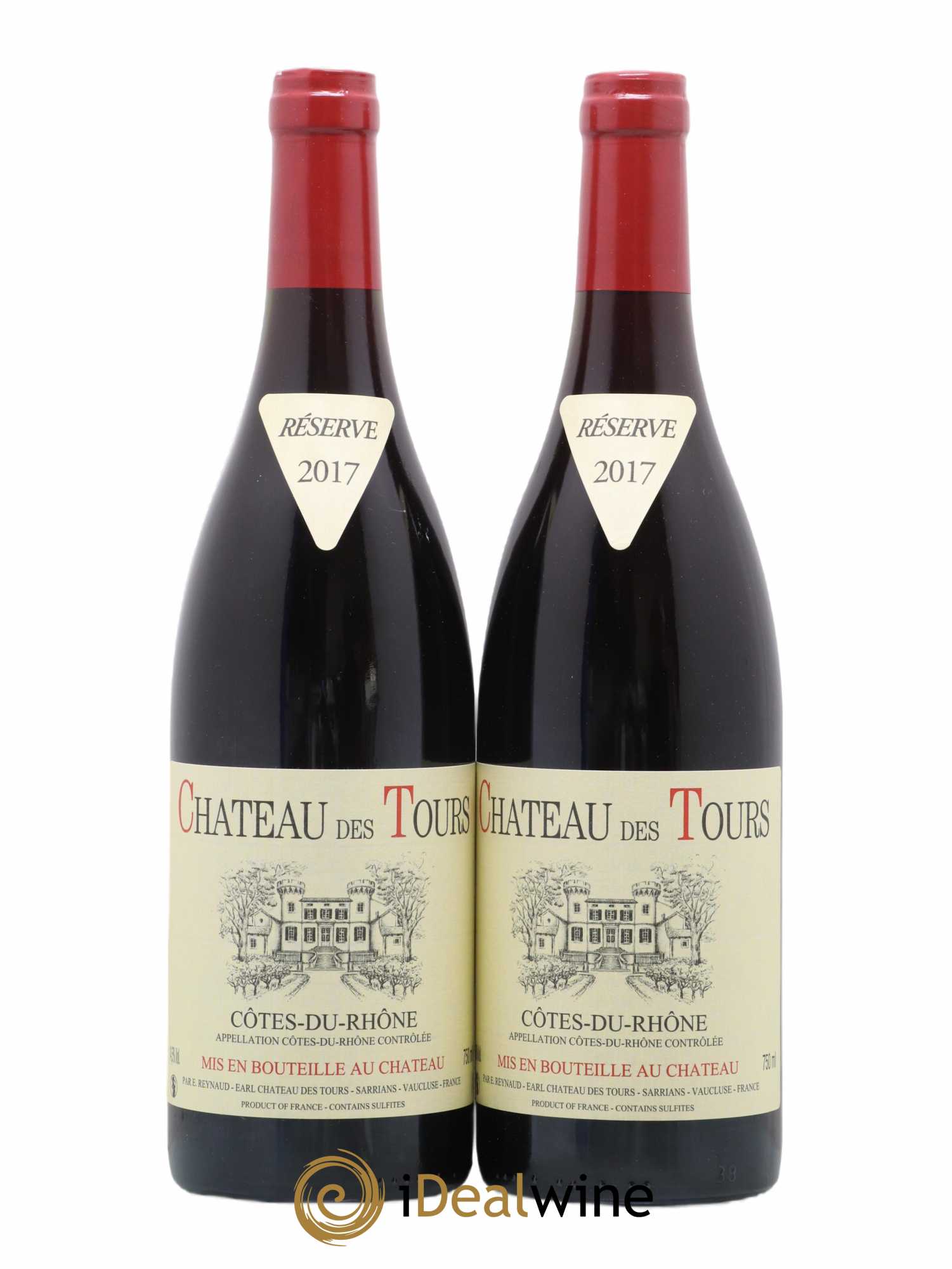 Côtes-du-Rhône Château des Tours Emmanuel Reynaud 2017 - Lot de 2 bouteilles - 0