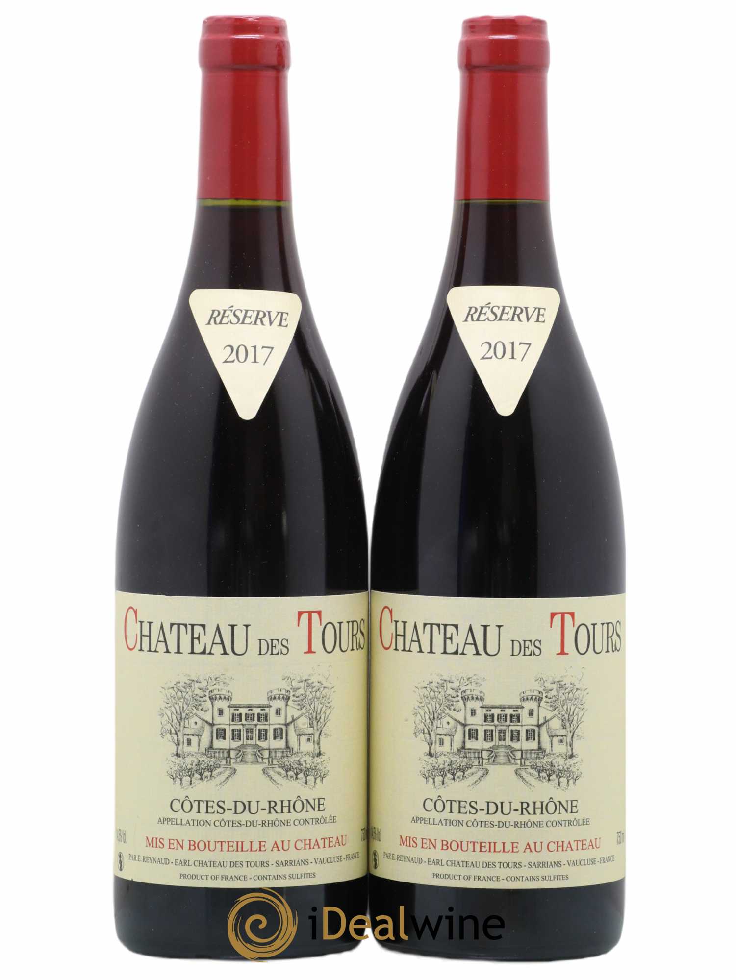 Côtes-du-Rhône Château des Tours Emmanuel Reynaud 2017 - Lot de 2 bouteilles - 0