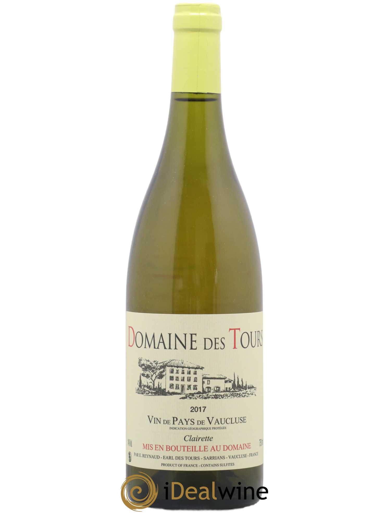 Vaucluse (Vin de Pays de Vaucluse) Domaine des Tours Emmanuel Reynaud Clairette 2017 - Lot de 1 bouteille - 0
