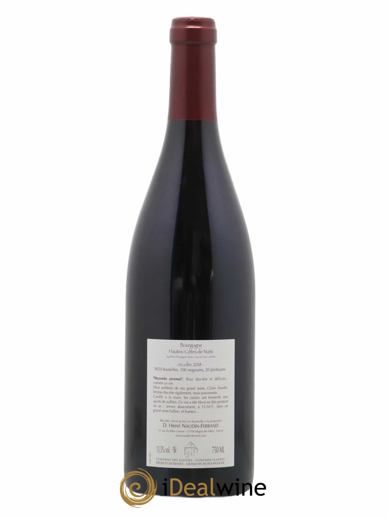 Hautes-Côtes de Nuits Myosotis Arvensis Naudin-Ferrand (Domaine)  2018 - Lot of 1 bottle - 1