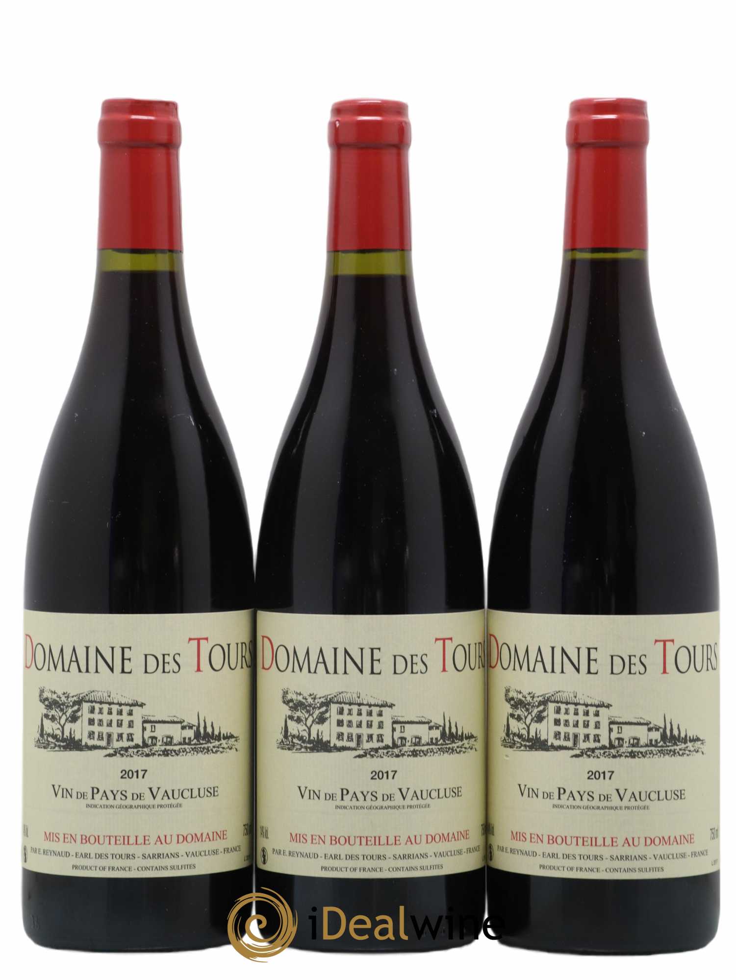 Vaucluse (Vin de Pays de Vaucluse) Domaine des Tours Emmanuel Reynaud 2017 - Lot de 3 bouteilles - 0