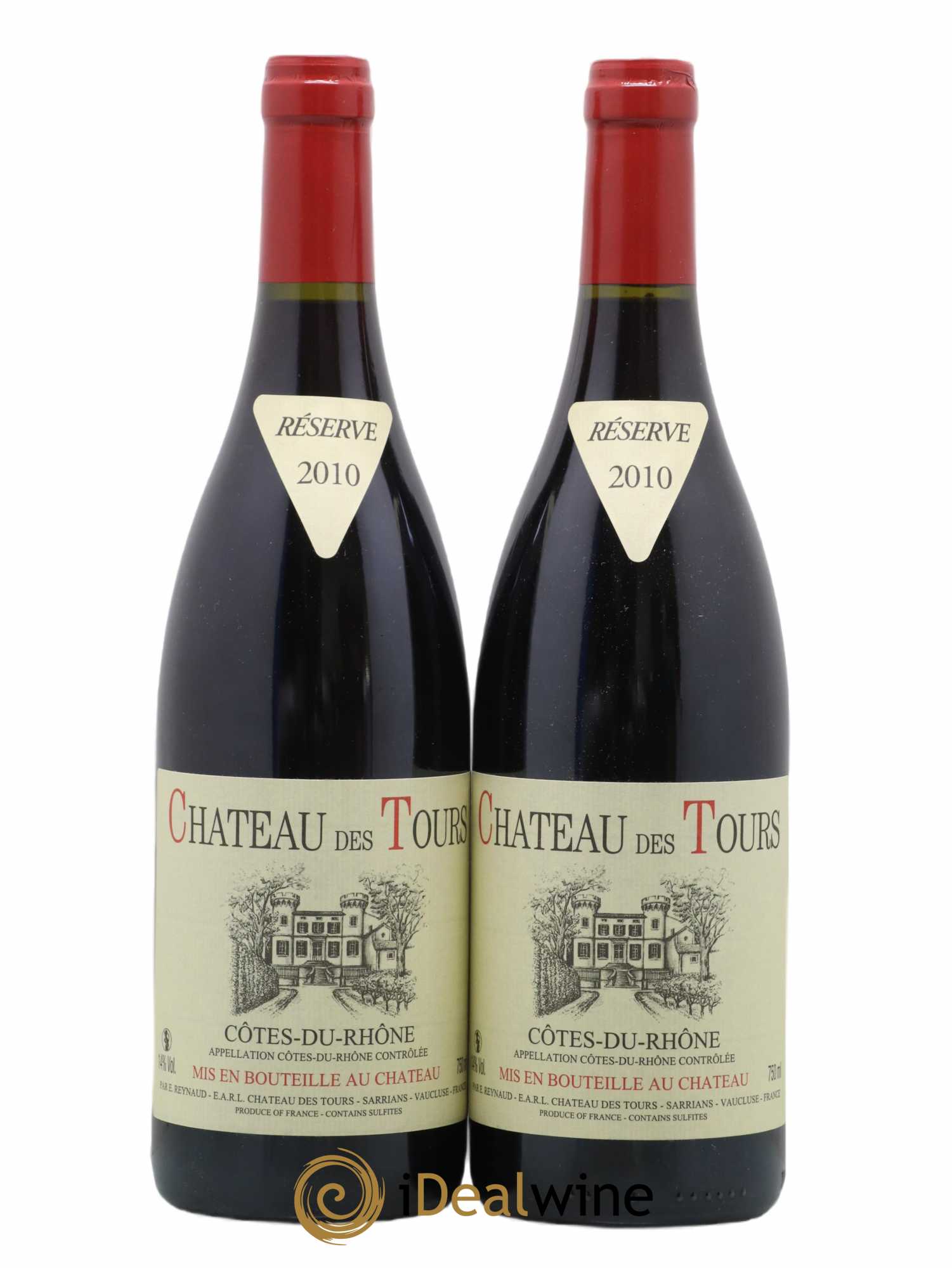 Côtes-du-Rhône Château des Tours Emmanuel Reynaud 2010 - Lot de 2 bouteilles - 0