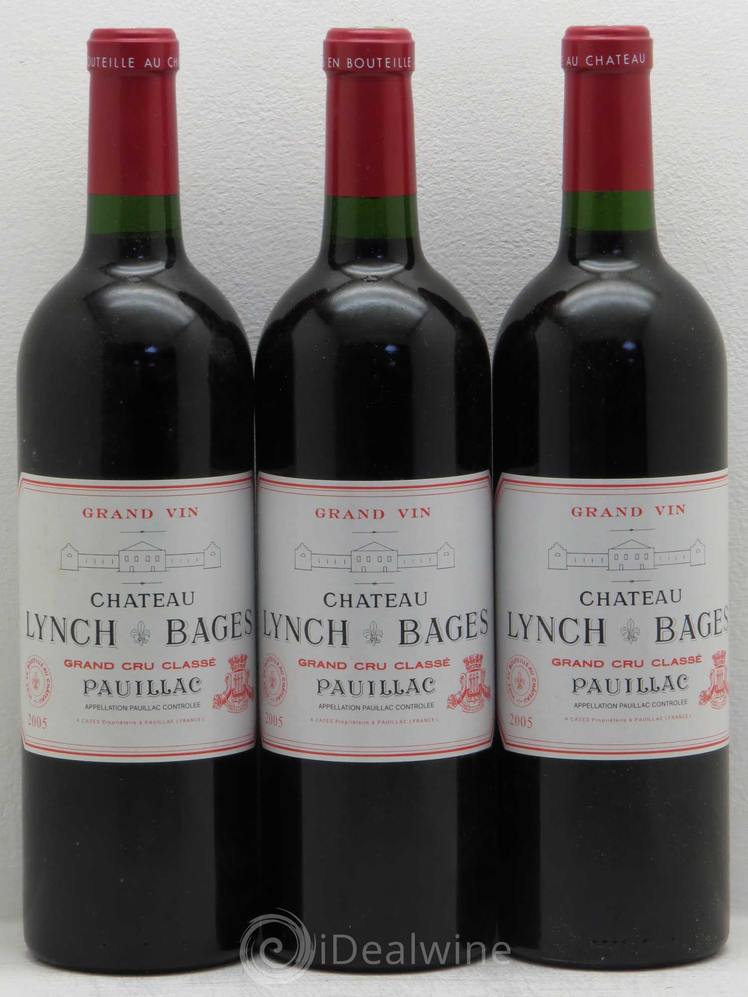 Château Lynch Bages 5ème Grand Cru Classé 2005 - Lot de 3 bouteilles - 0