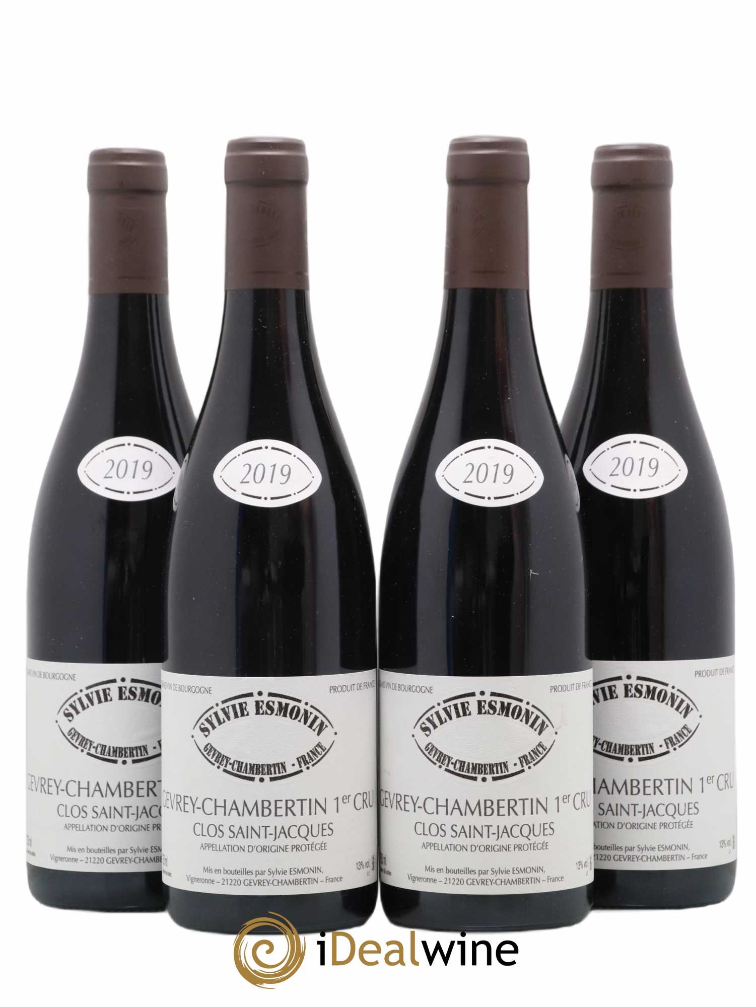 Gevrey-Chambertin 1er Cru Clos Saint Jacques Sylvie Esmonin 2019 - Lot de 4 bouteilles - 0