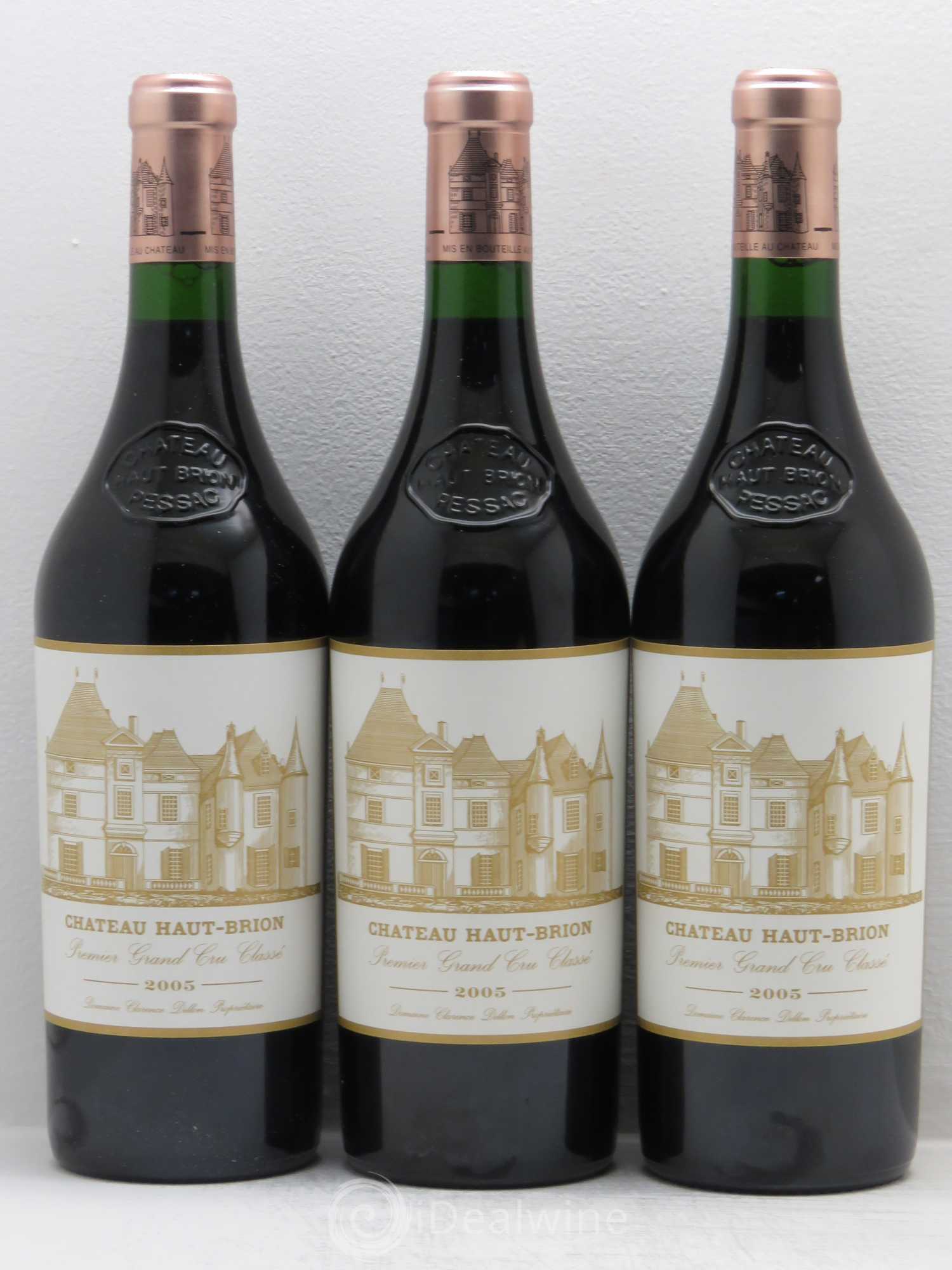 Château Haut Brion 1er Grand Cru Classé 2005 - Lot de 3 bouteilles - 0