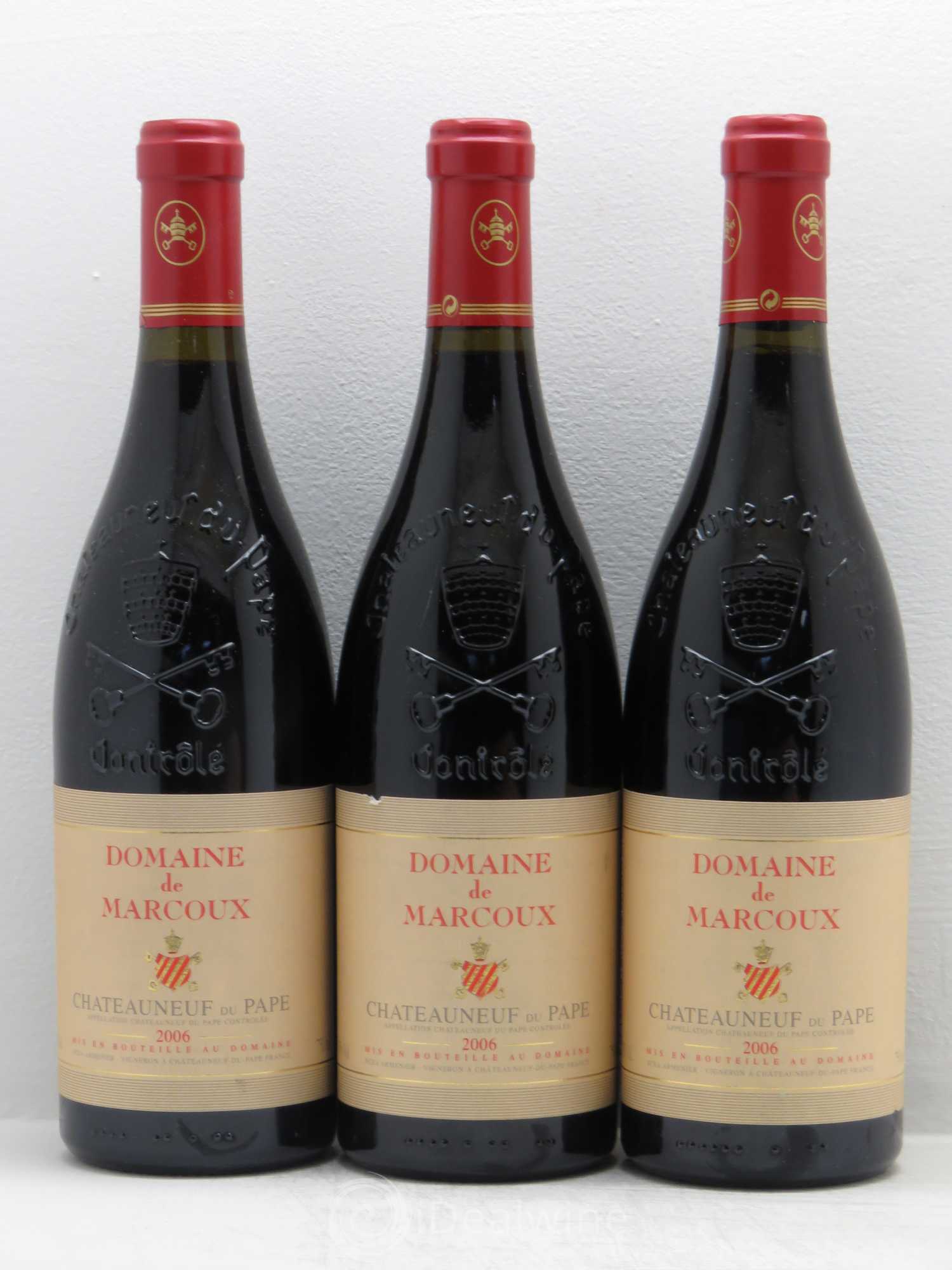 Châteauneuf-du-Pape Marcoux (Domaine de) 2006 - Lot de 3 bouteilles - 0
