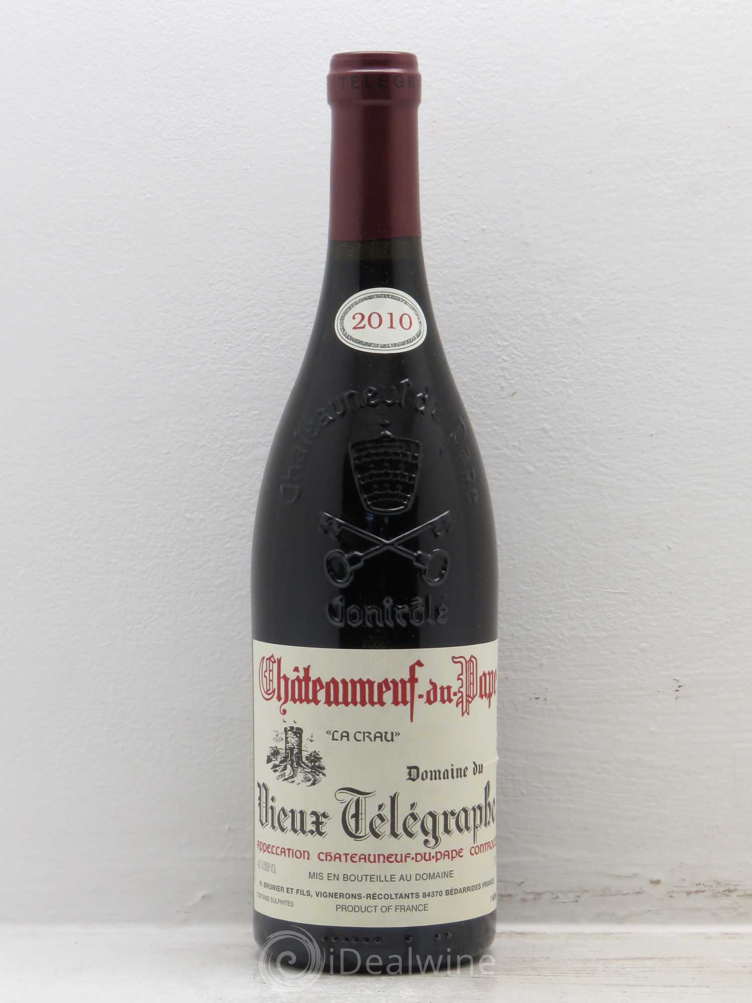 Châteauneuf-du-Pape Vieux Télégraphe (Domaine du) Vignobles Brunier 2010 - Lot de 6 bouteilles - 0
