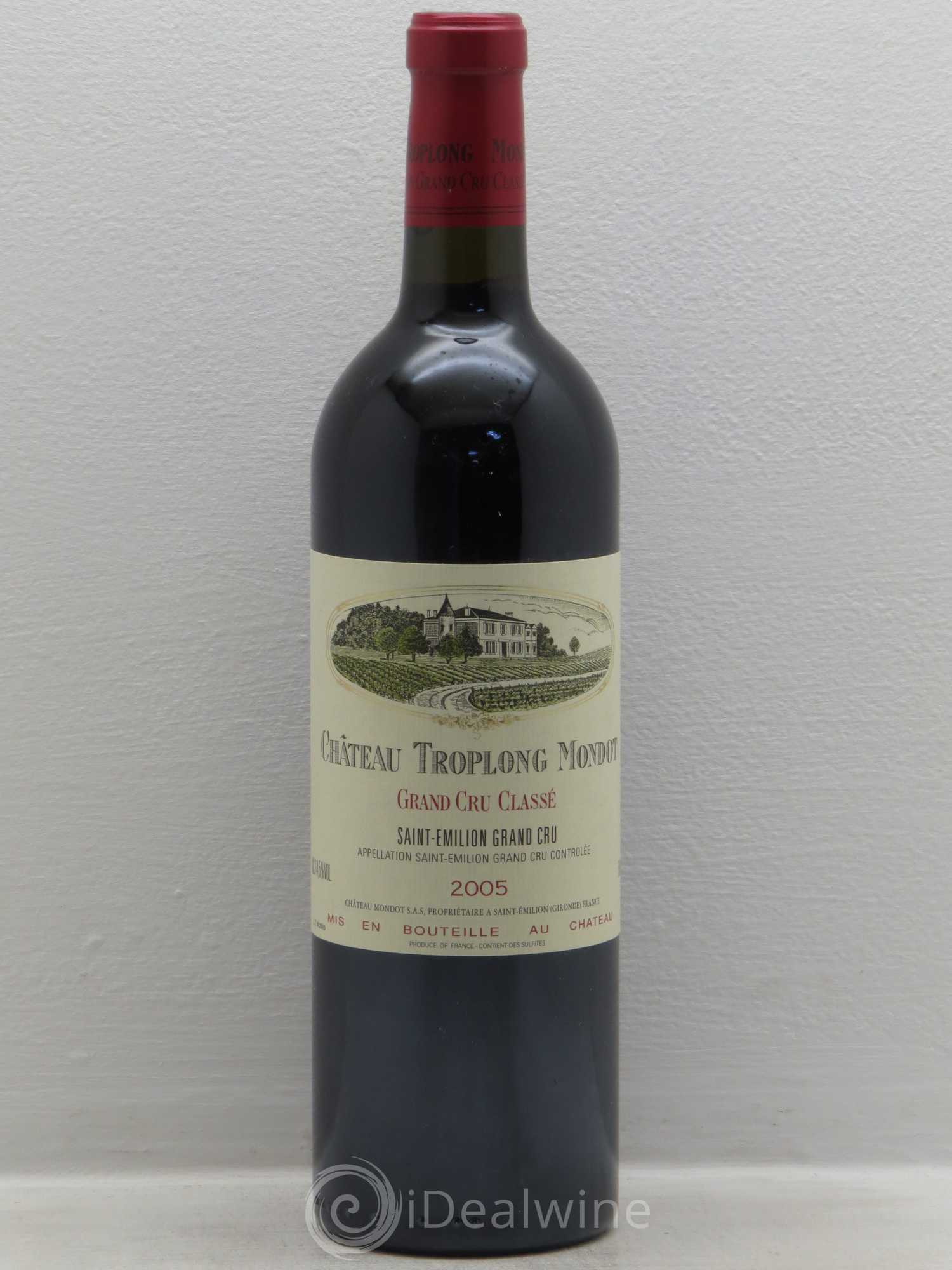 Château Troplong Mondot 1er Grand Cru Classé B 2005 - Lot de 1 bouteille - 0