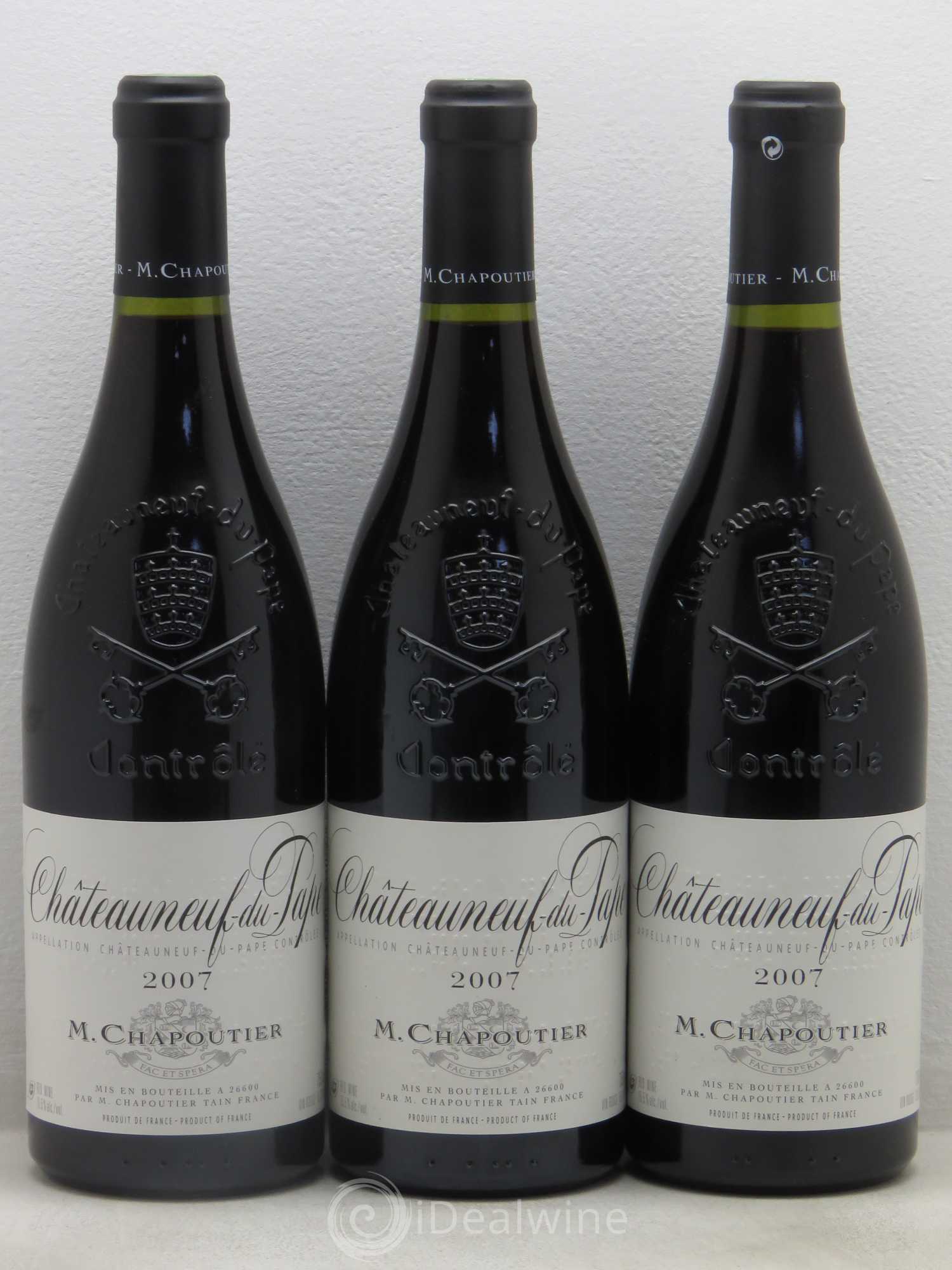 Châteauneuf-du-Pape (sans prix de réserve) 2007 - Lot de 3 bouteilles - 0