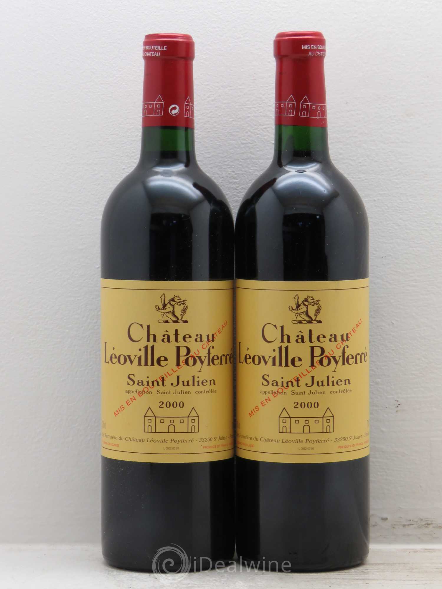 Château Léoville Poyferré 2ème Grand Cru Classé 2000 - Lot de 2 bouteilles - 0