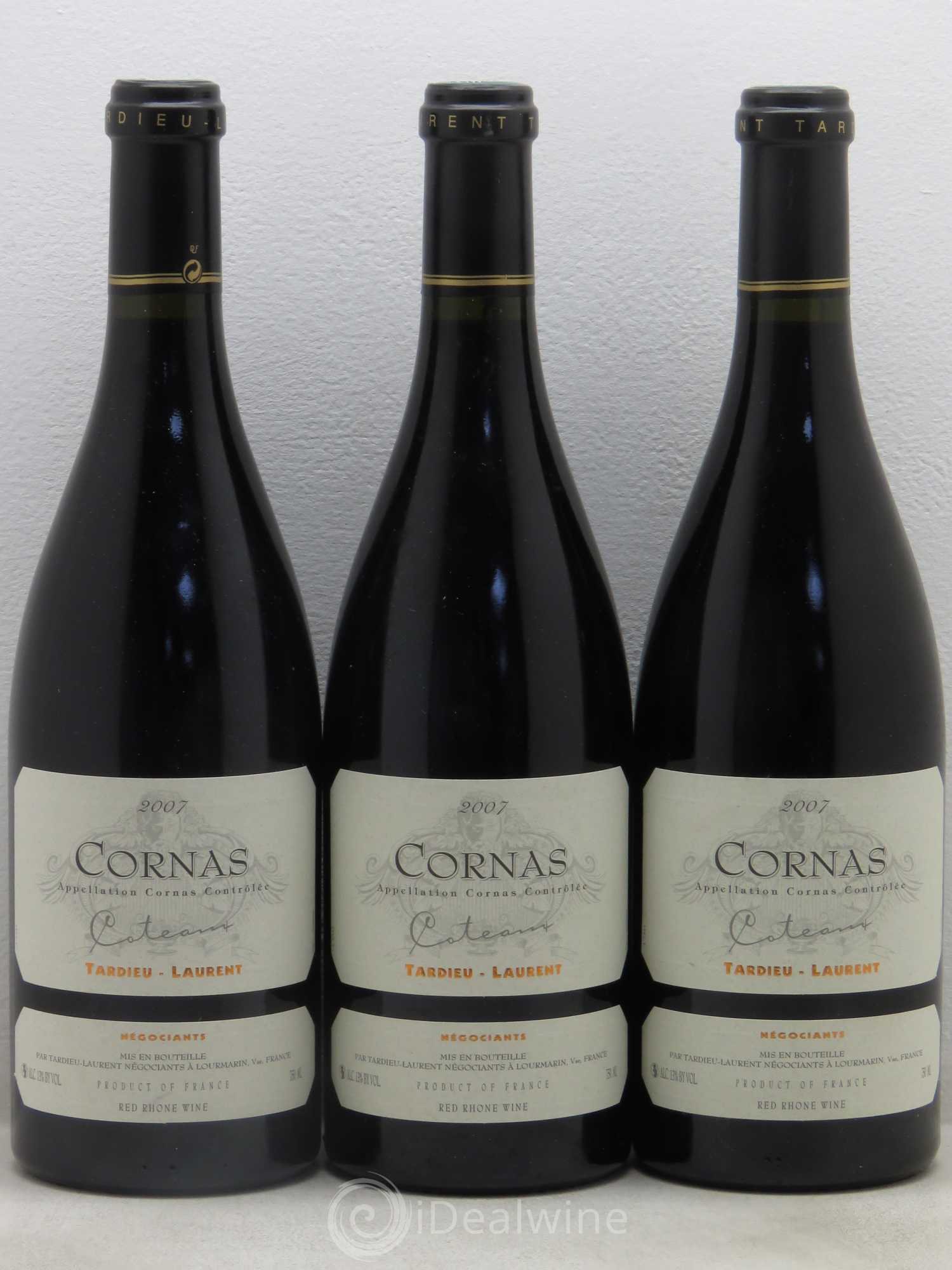 Cornas Coteaux Maison Tardieu-Laurent 2007 - Lot de 3 bouteilles - 0
