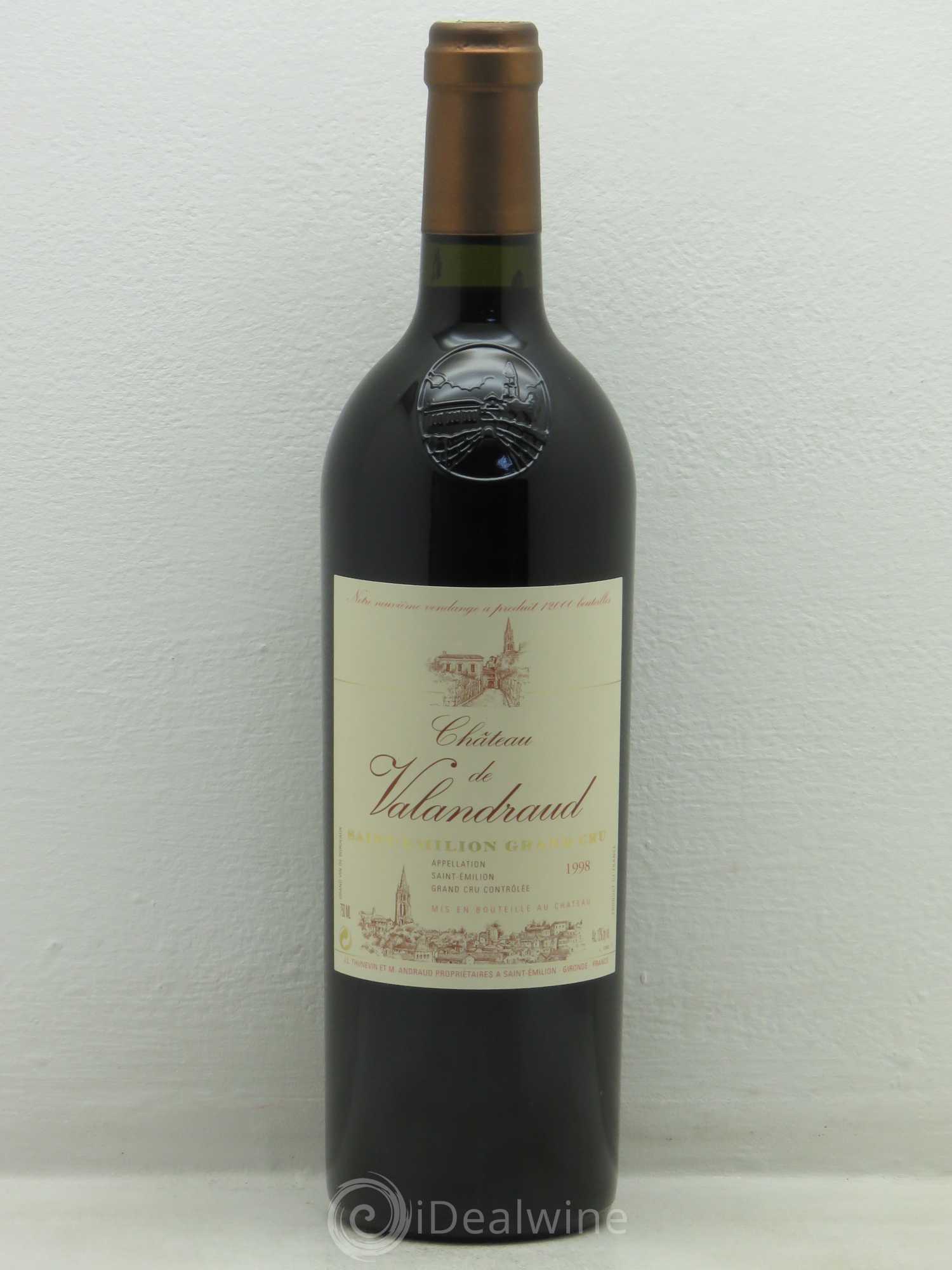 Château de Valandraud 1998 - Lot de 1 bouteille - 0