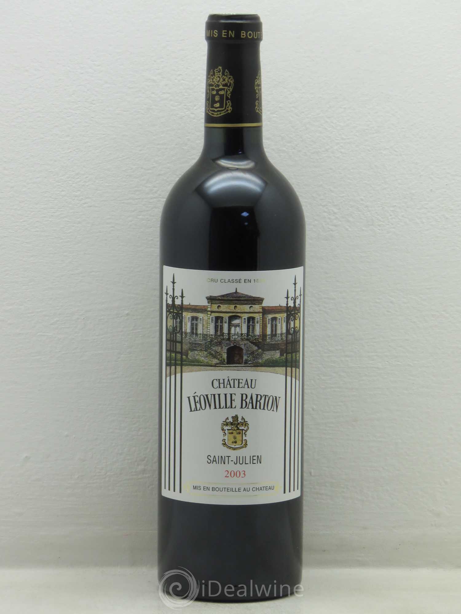 Château Léoville Barton 2ème Grand Cru Classé 2003 - Lot de 1 bouteille - 0