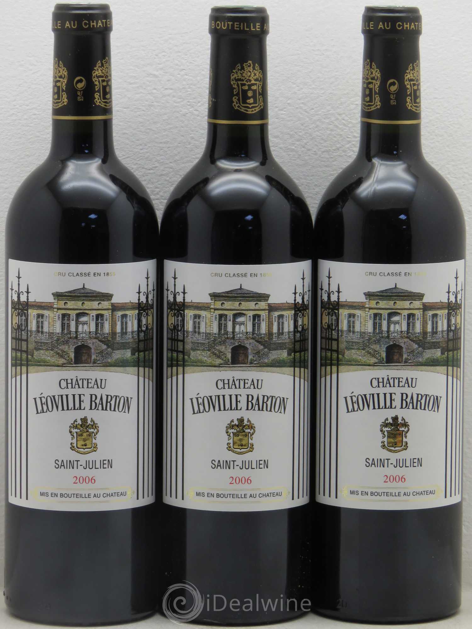 Château Léoville Barton 2ème Grand Cru Classé 2006 - Lot de 3 bouteilles - 0